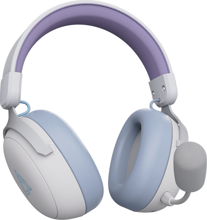 Игровая гарнитура Ajazz AHM08 Max Wireless Purple-White-Blue (AHM08-MAX-PWB) фото4