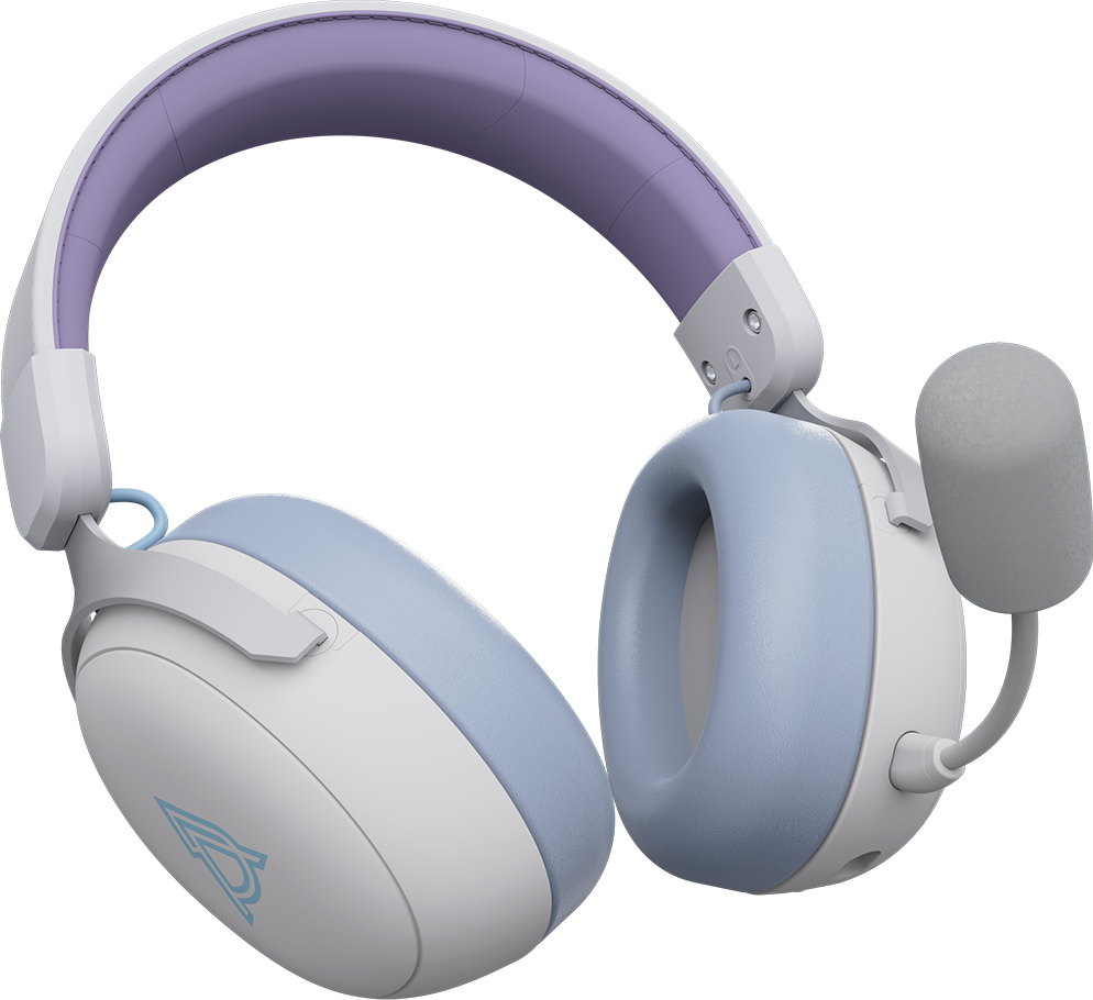 Игровая гарнитура Ajazz AHM08 Max Wireless Purple-White-Blue (AHM08-MAX-PWB) фото5
