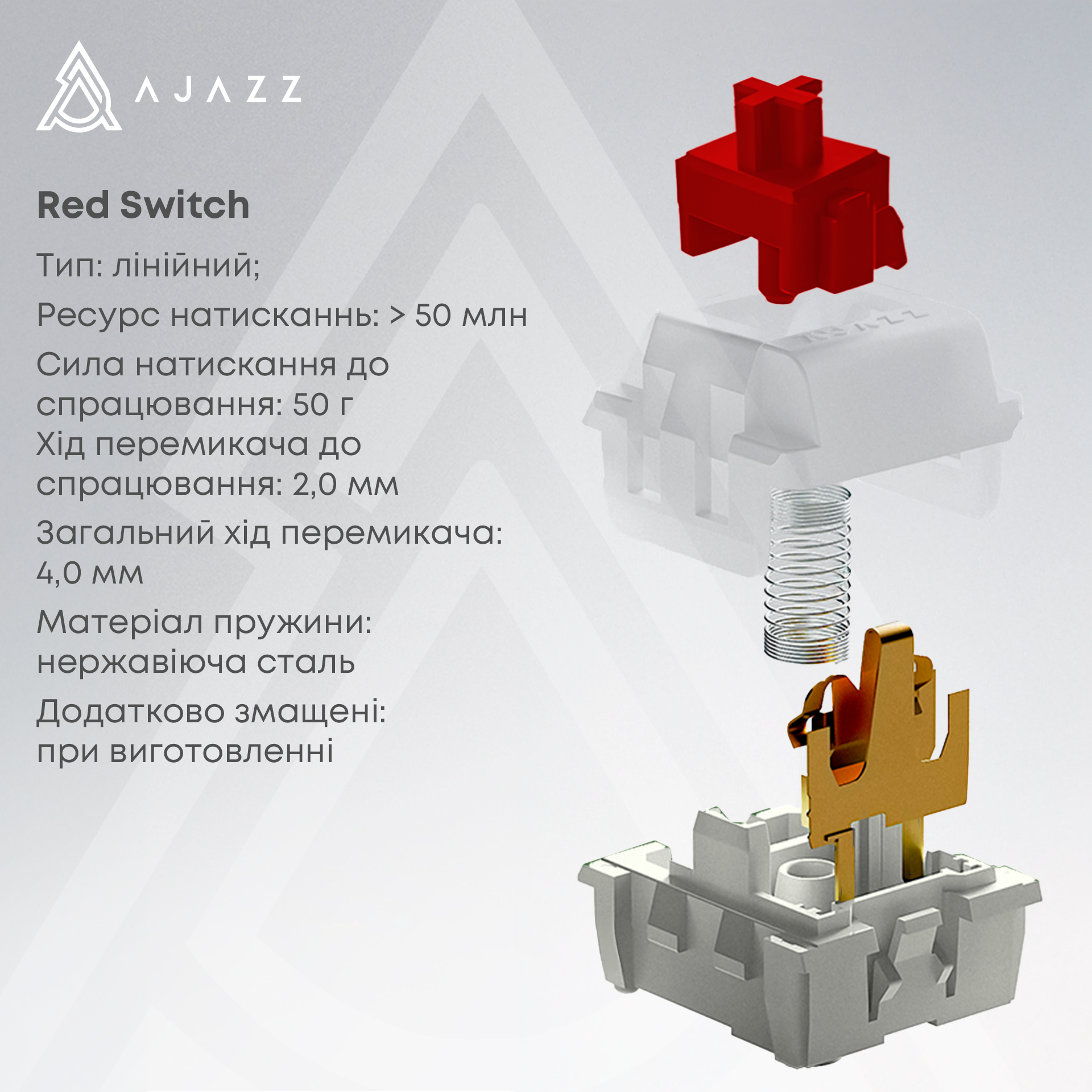 Ігрова клавіатура Ajazz NK68 Red Switches Side Contour Black (NK68-R-S-B) фото