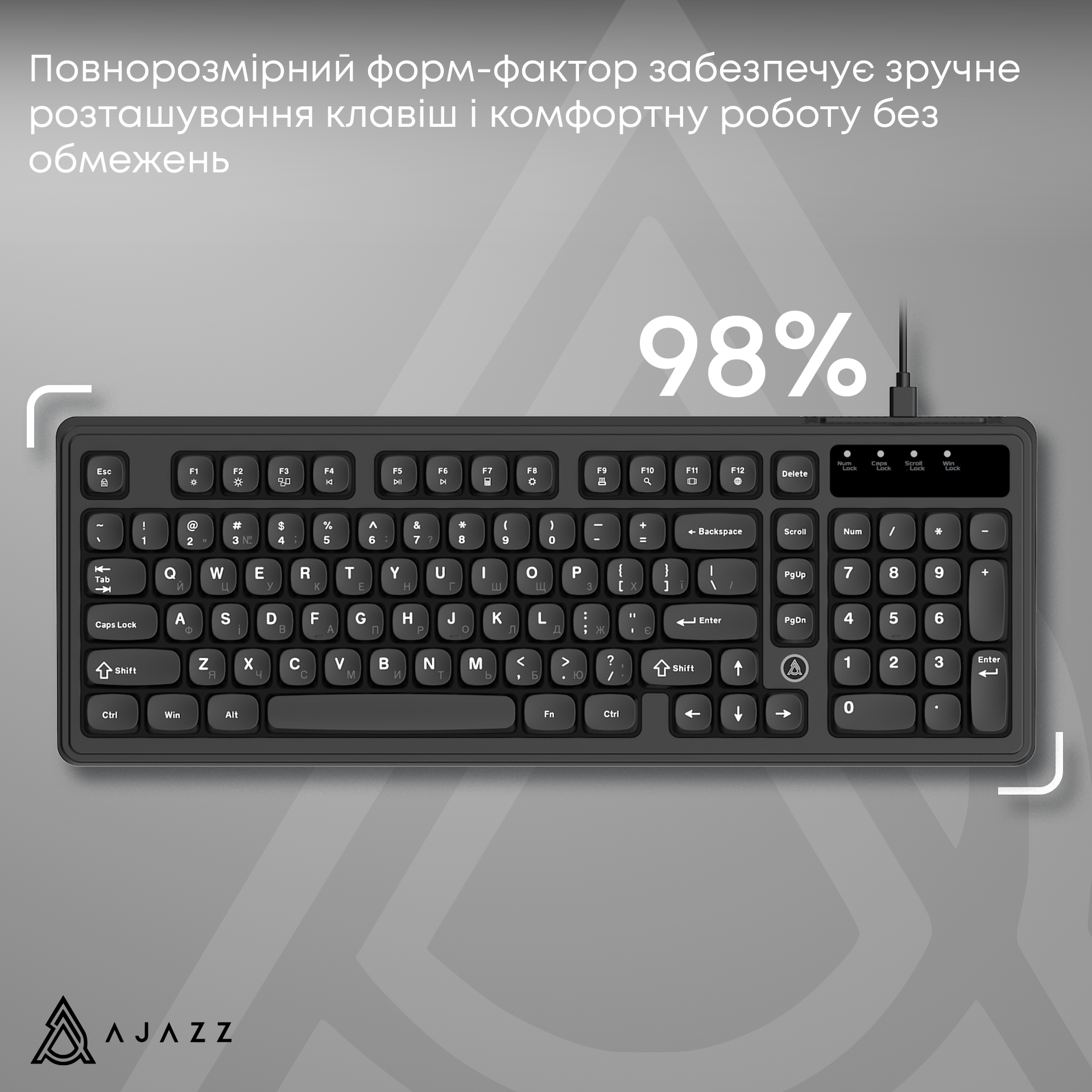 Игровая клавиатура Ajazz AF98 Black (AF98-B) фото9