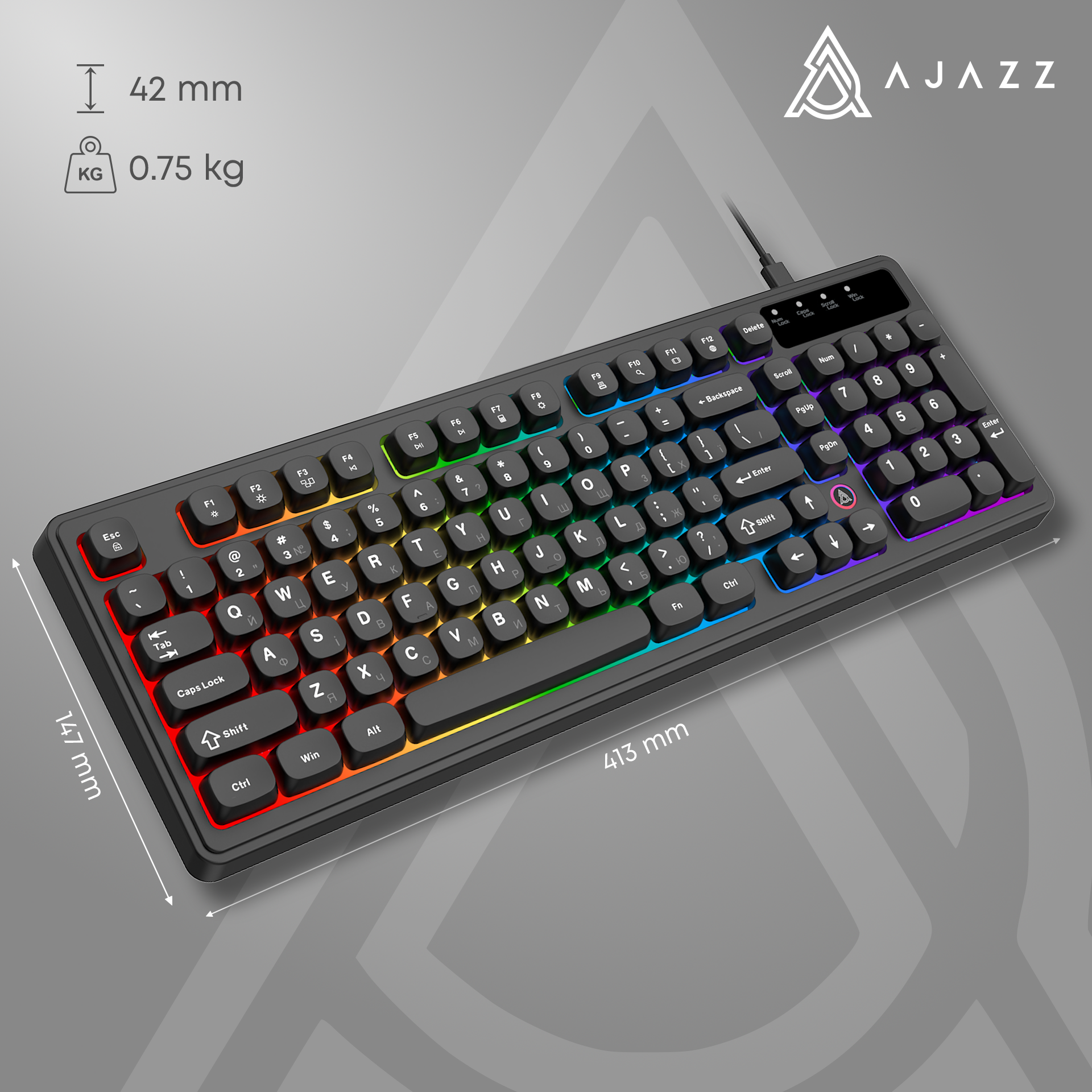 Игровая клавиатура Ajazz AF98 Black (AF98-B) фото13