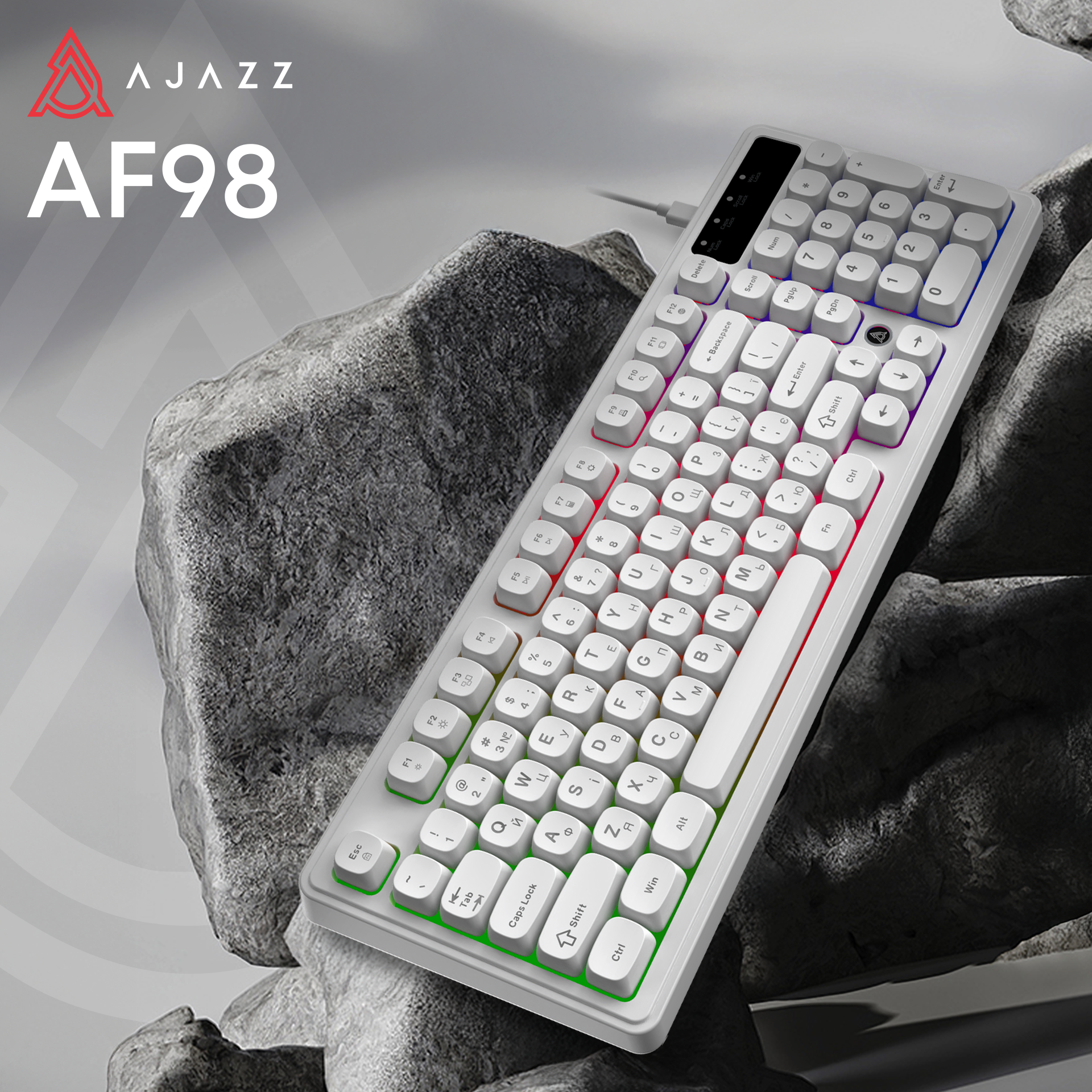 Игровая клавиатура Ajazz AF98 White (AF98-W) фото6