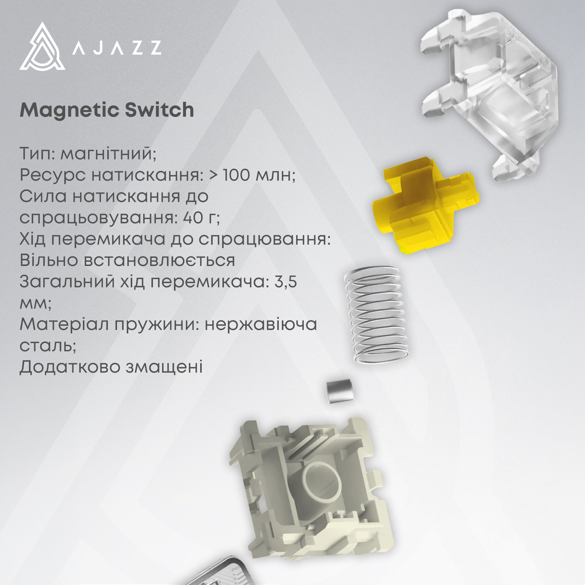 Игровая клавиатура Ajazz AK680 Max Magnetic Switches Black-Grey-Yellow (AK680-M-BGY-AW) фото4