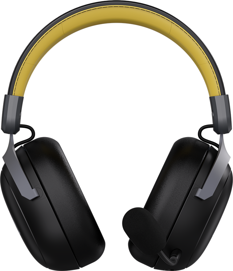 Игровая гарнитура Ajazz AHM08 Max Wireless Black-Grey-Yellow (AHM08-MAX-BGY) фото