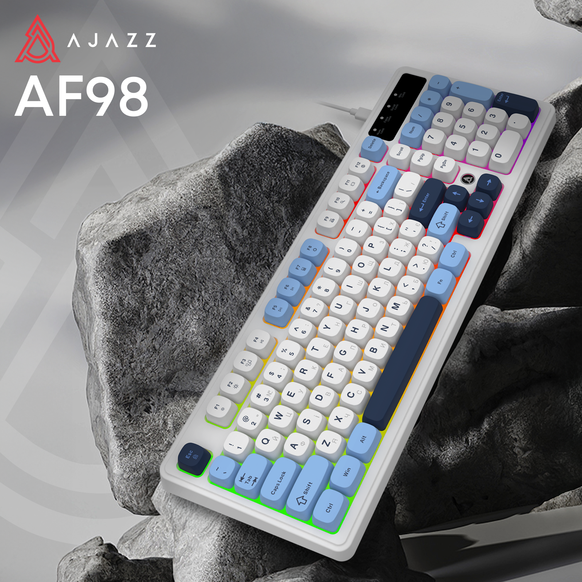 Игровая клавиатура Ajazz AF98 Glacier Blue (AF98-GB) фото