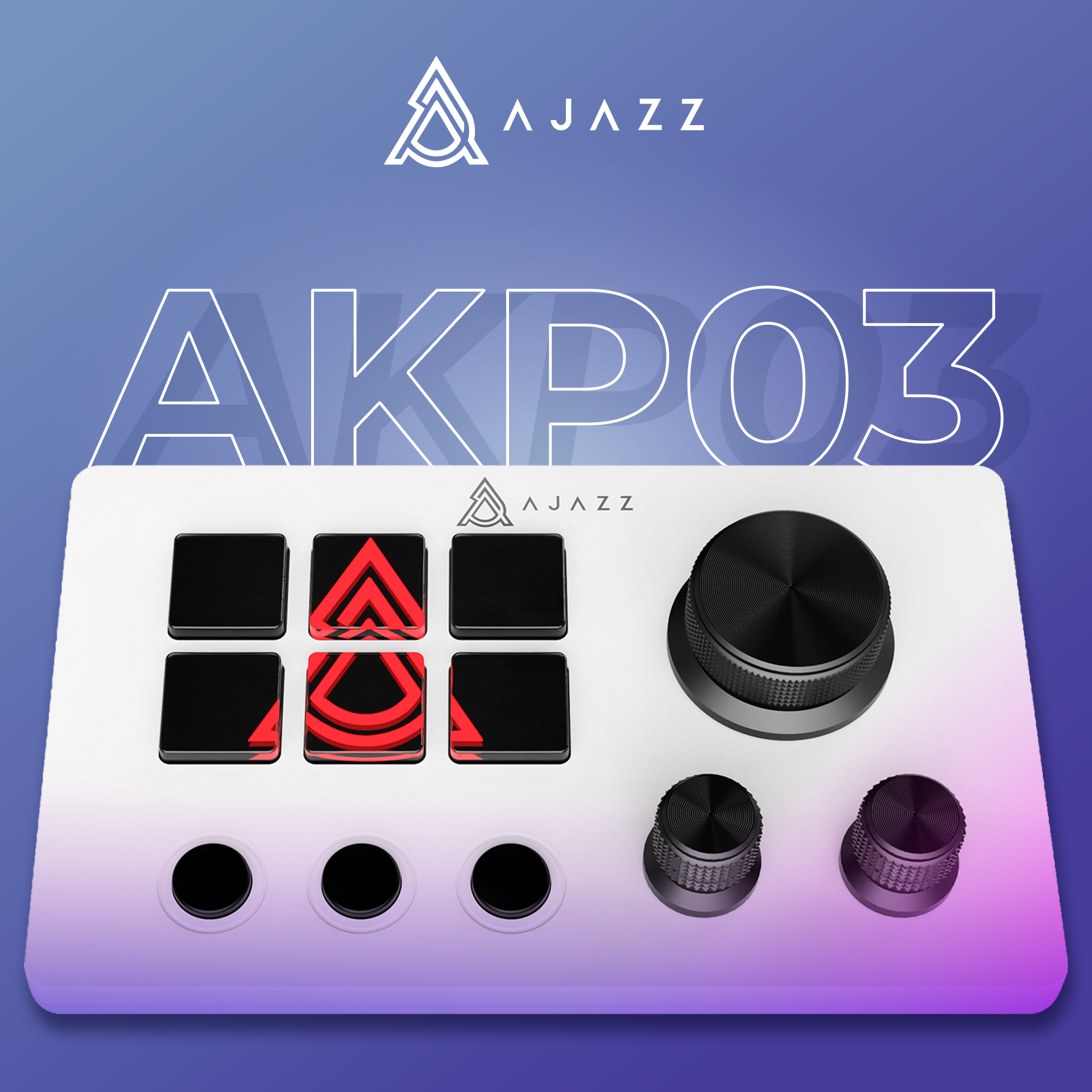 Контролер для стримінгу Ajazz AKP03E USB White (AKP03E-W) фото6