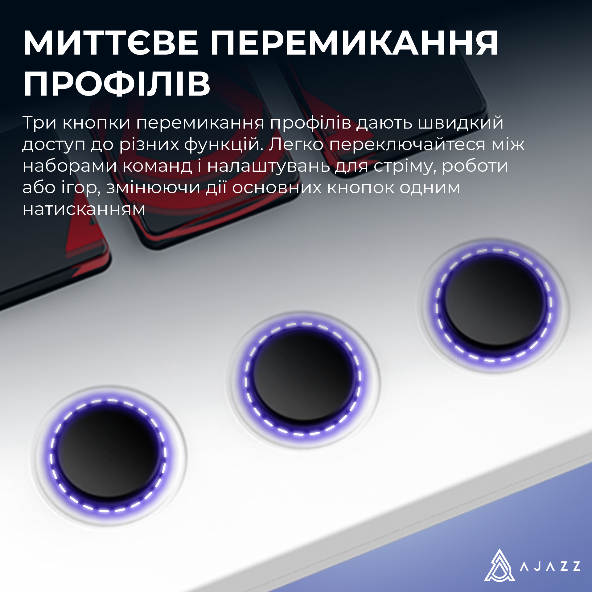 Контролер для стримінгу Ajazz AKP03E USB White (AKP03E-W) фото11
