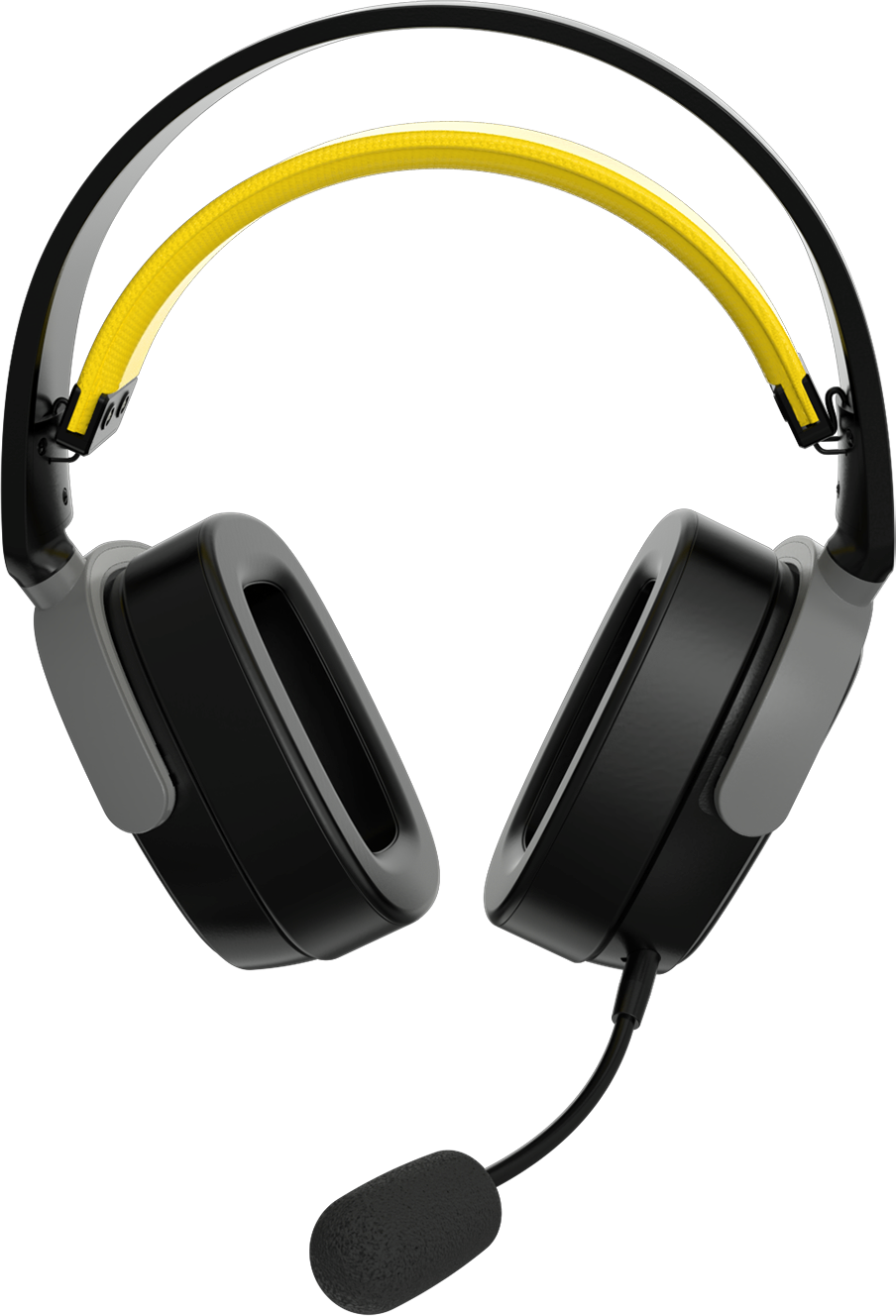 Игровая гарнитура Ajazz AHM09 Max Wireless Black-Grey-Yellow (AHM09-MAX-BGY) фото2