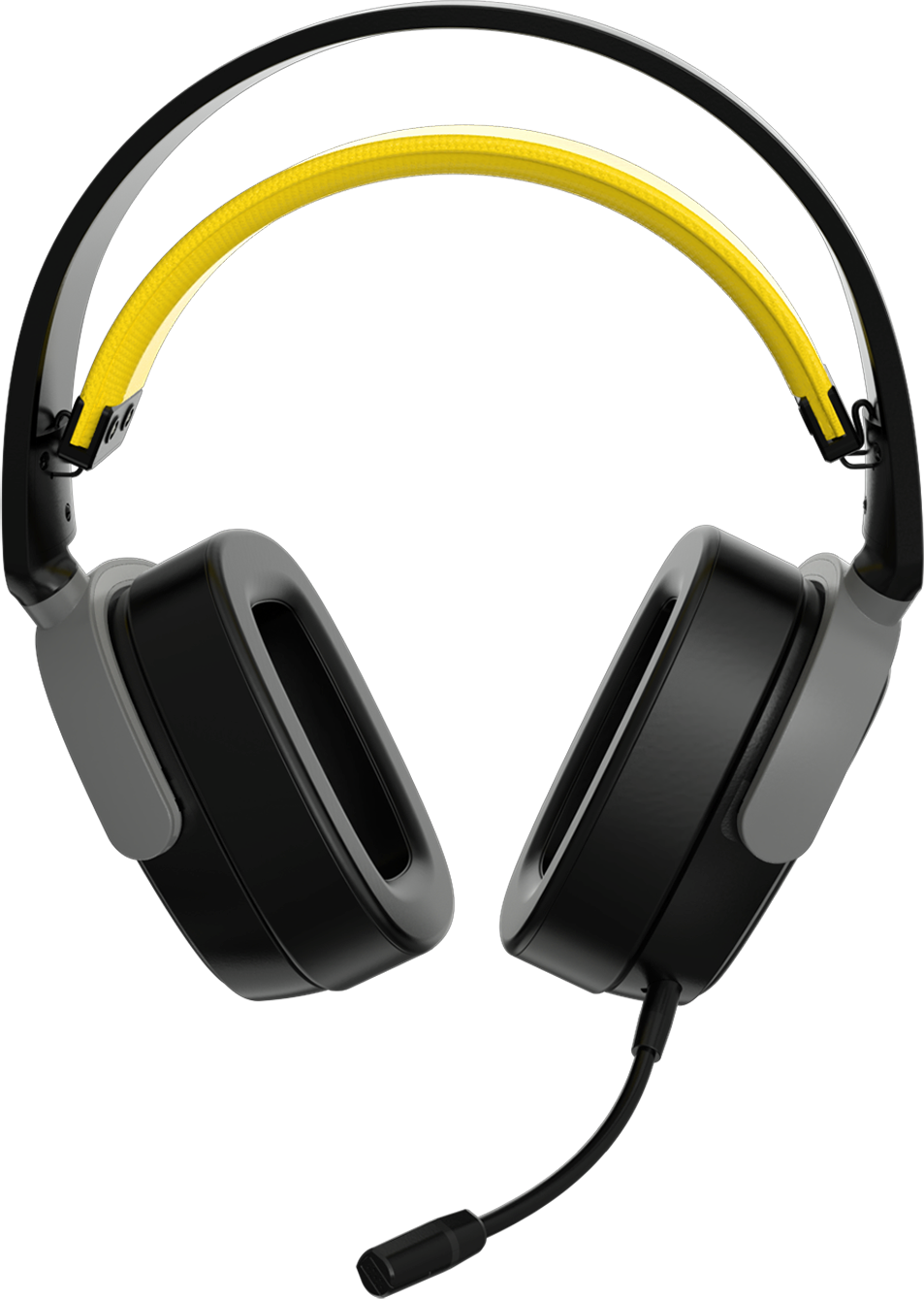 Игровая гарнитура Ajazz AHM09 Max Wireless Black-Grey-Yellow (AHM09-MAX-BGY) фото3