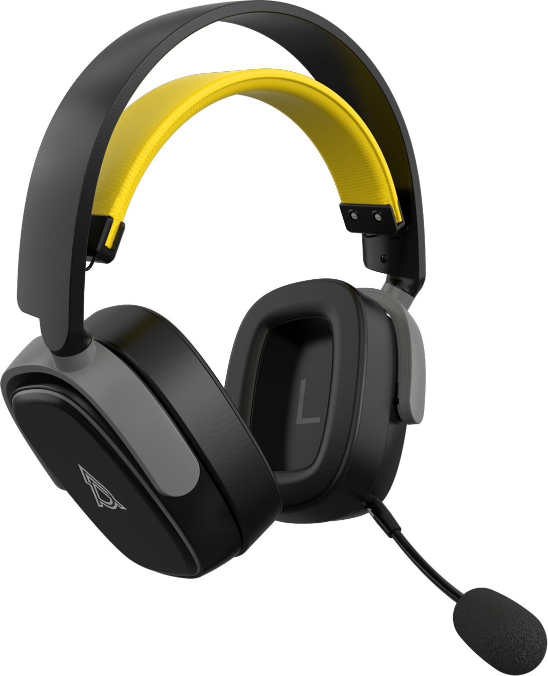 Игровая гарнитура Ajazz AHM09 Max Wireless Black-Grey-Yellow (AHM09-MAX-BGY) фото6