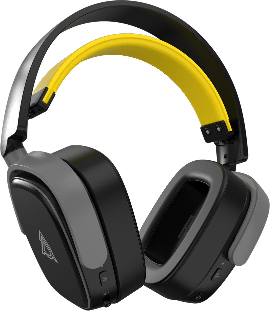 Игровая гарнитура Ajazz AHM09 Max Wireless Black-Grey-Yellow (AHM09-MAX-BGY) фото7