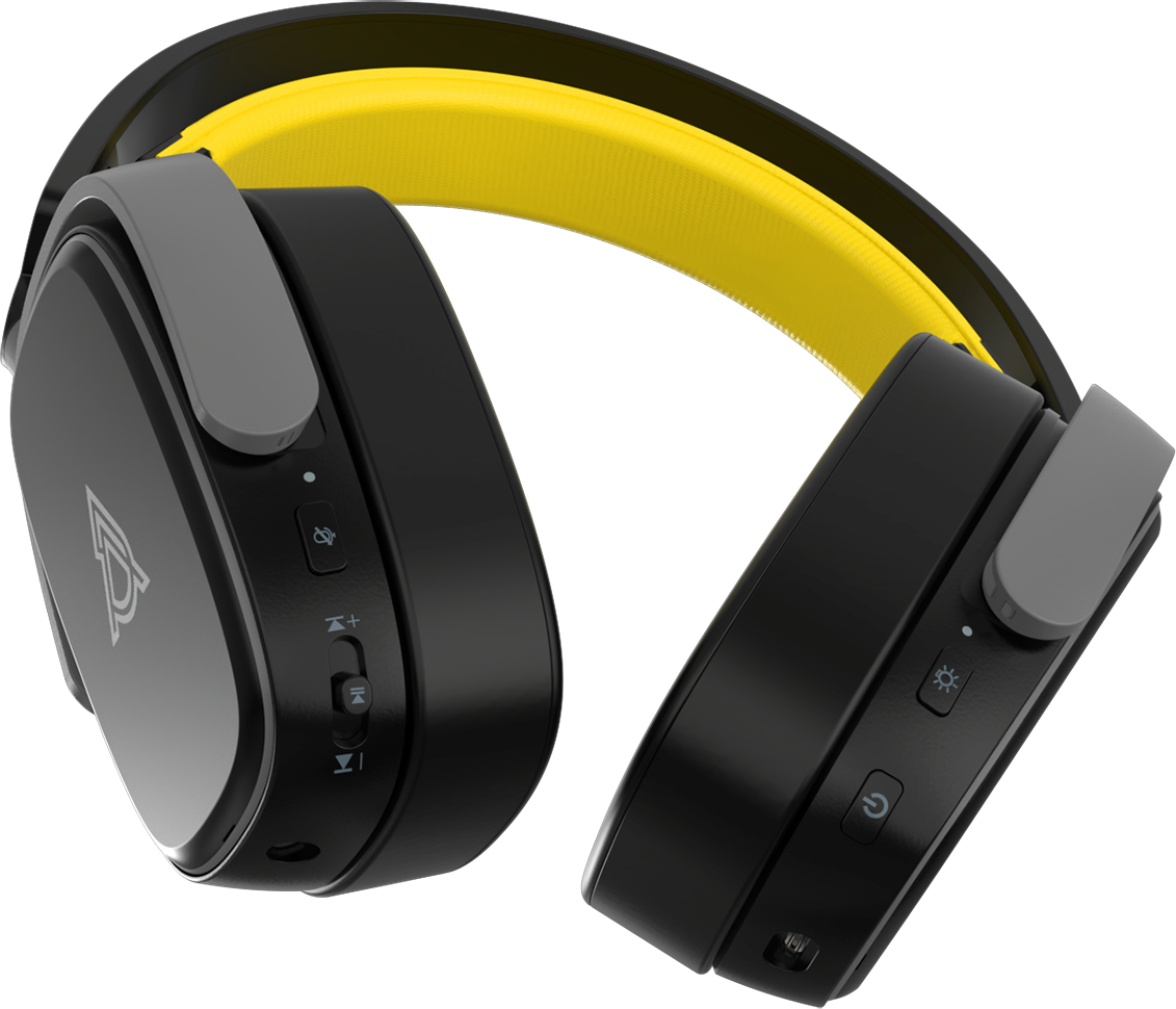 Игровая гарнитура Ajazz AHM09 Max Wireless Black-Grey-Yellow (AHM09-MAX-BGY) фото8