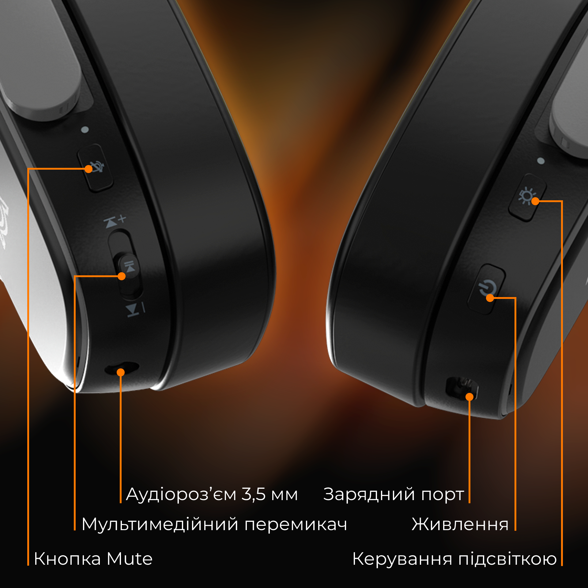 Игровая гарнитура Ajazz AHM09 Max Wireless Black-Grey-Yellow (AHM09-MAX-BGY) фото17