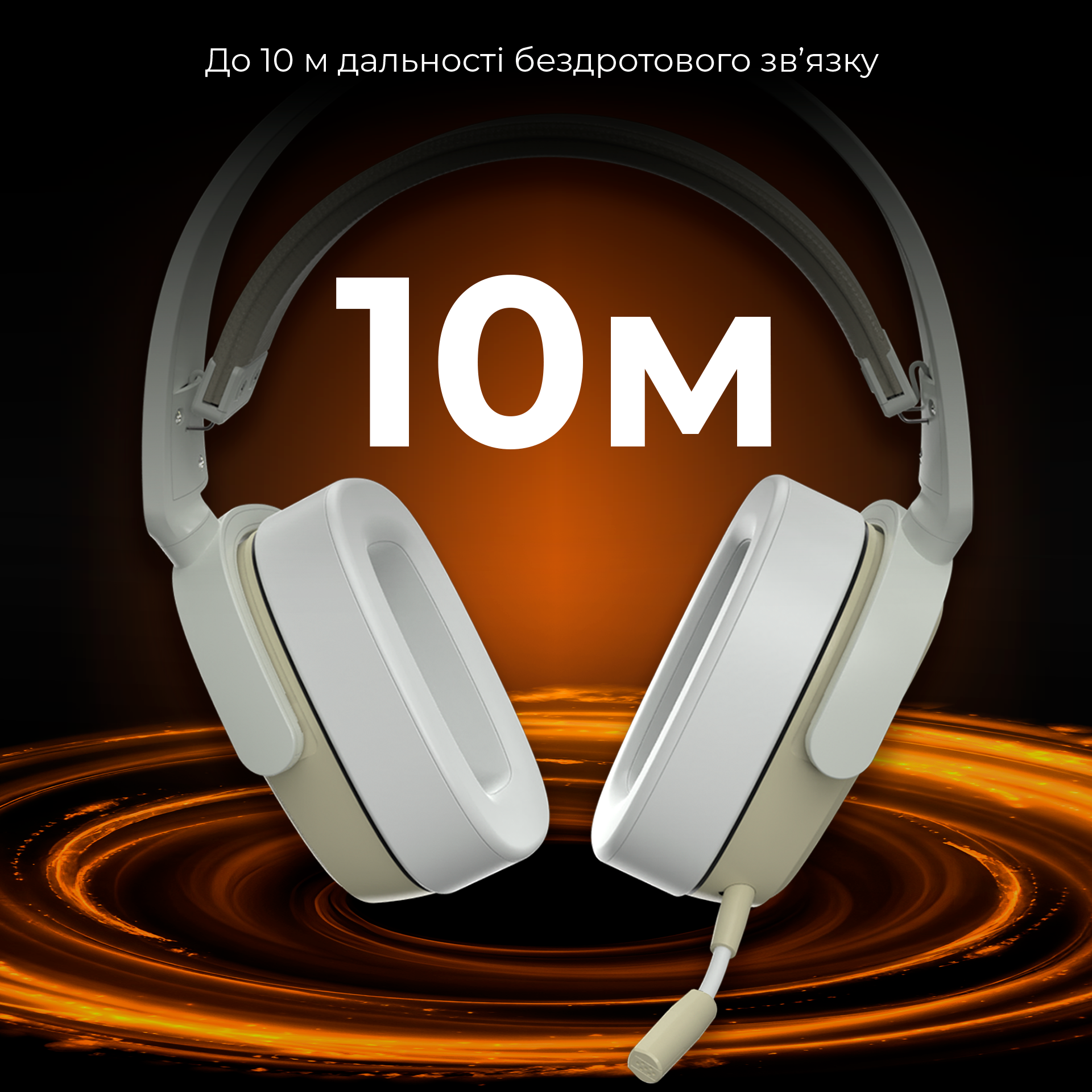 Игровая гарнитура Ajazz AHM09 Max Wireless Grey-White (AHM09-MAX-GW) фото14