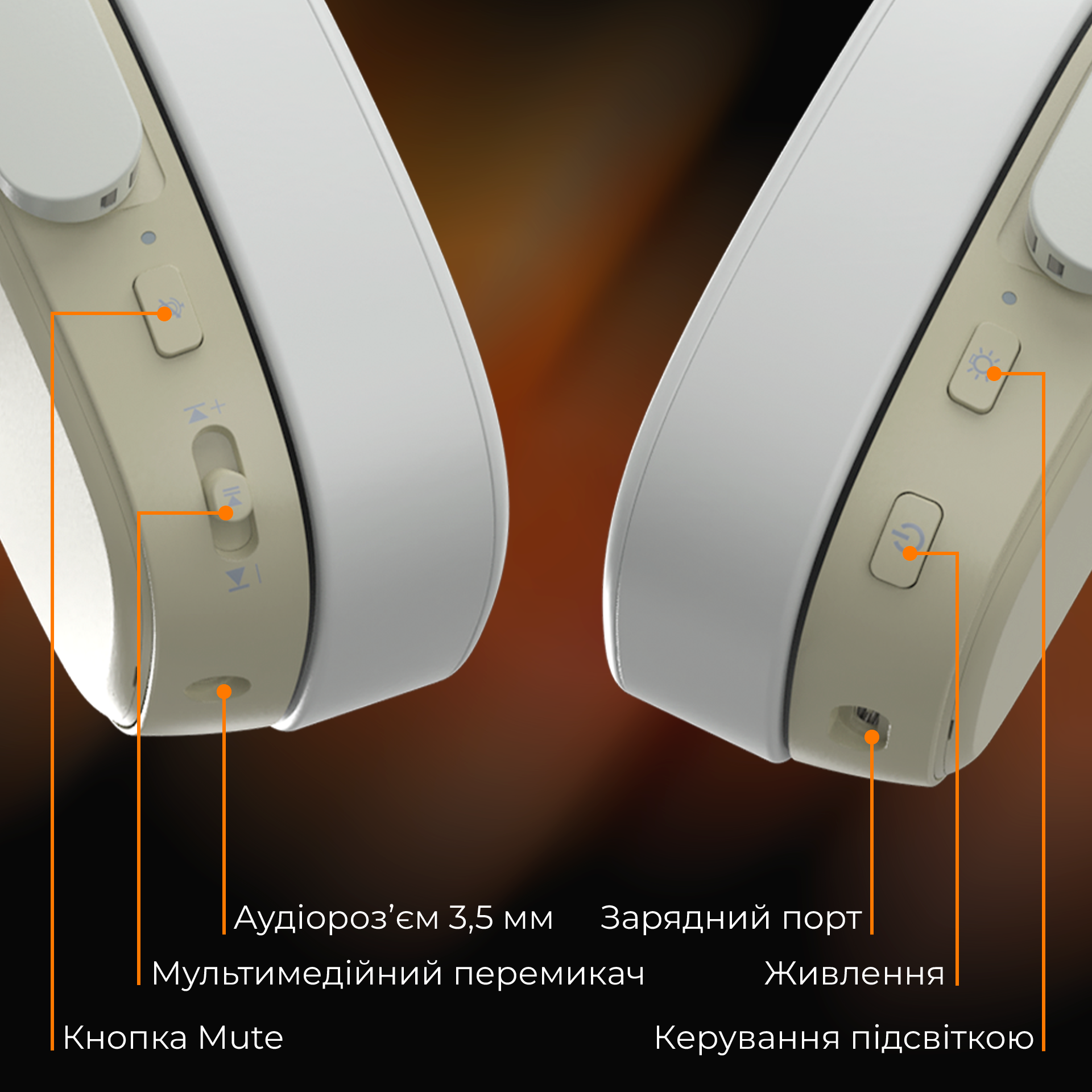Игровая гарнитура Ajazz AHM09 Max Wireless Grey-White (AHM09-MAX-GW) фото15