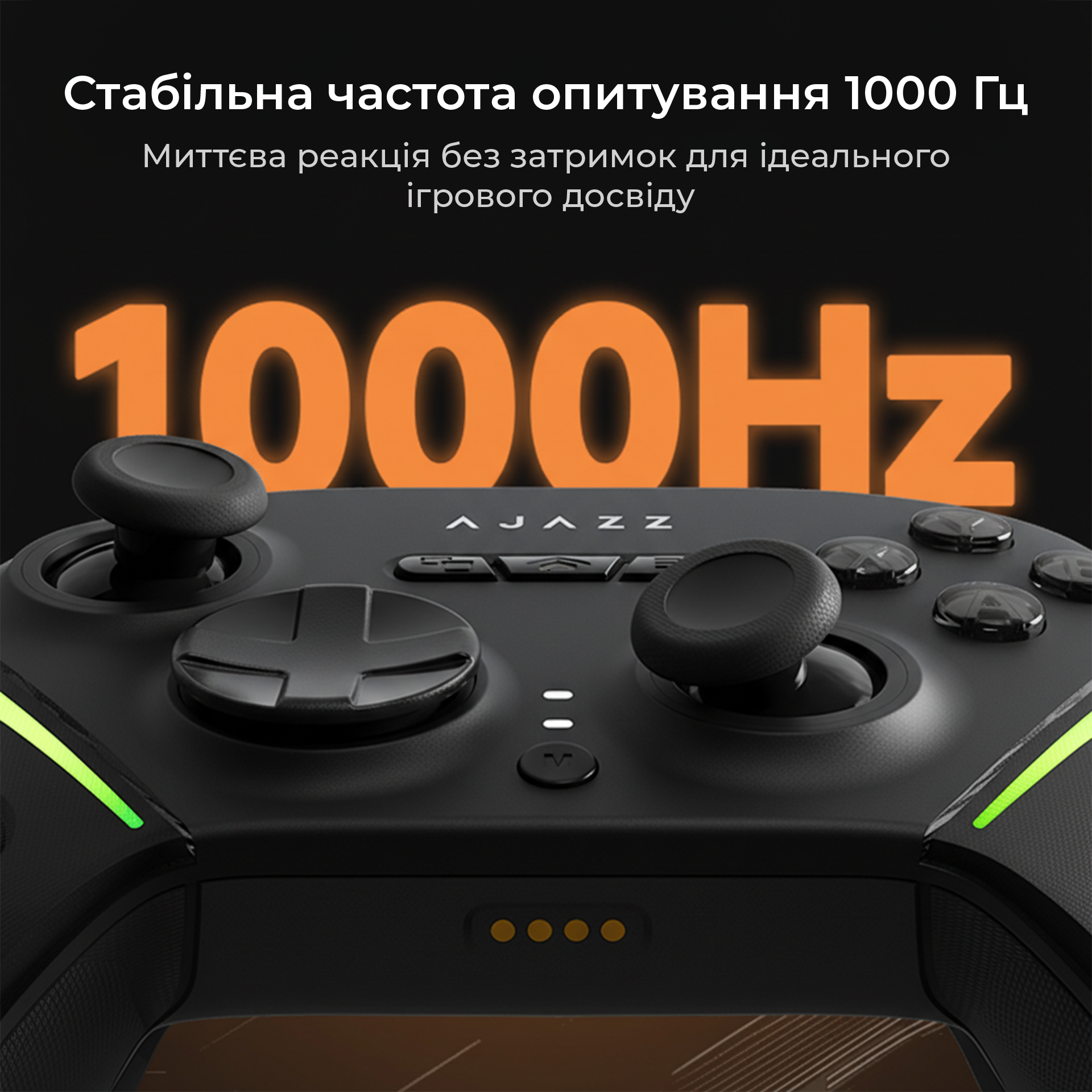 Бездротовий геймпад з док-станцією Ajazz GP100 Set Black (GP100S-B) фото13