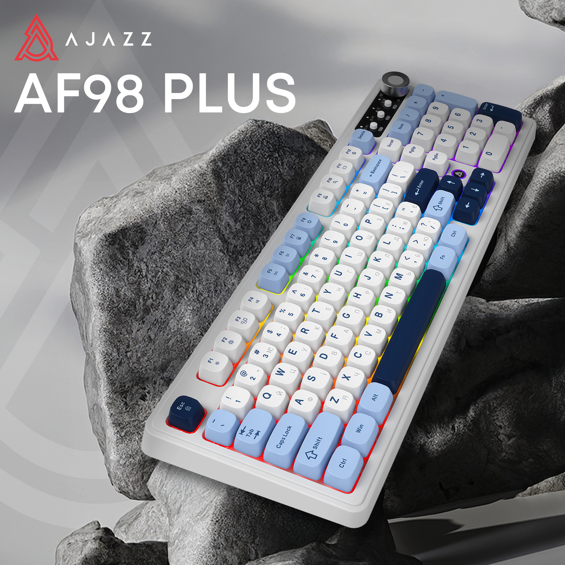 Игровая клавиатура Ajazz AF98 Plus Wireless Glacier Blue (AF98-PLUS-GB) фото5