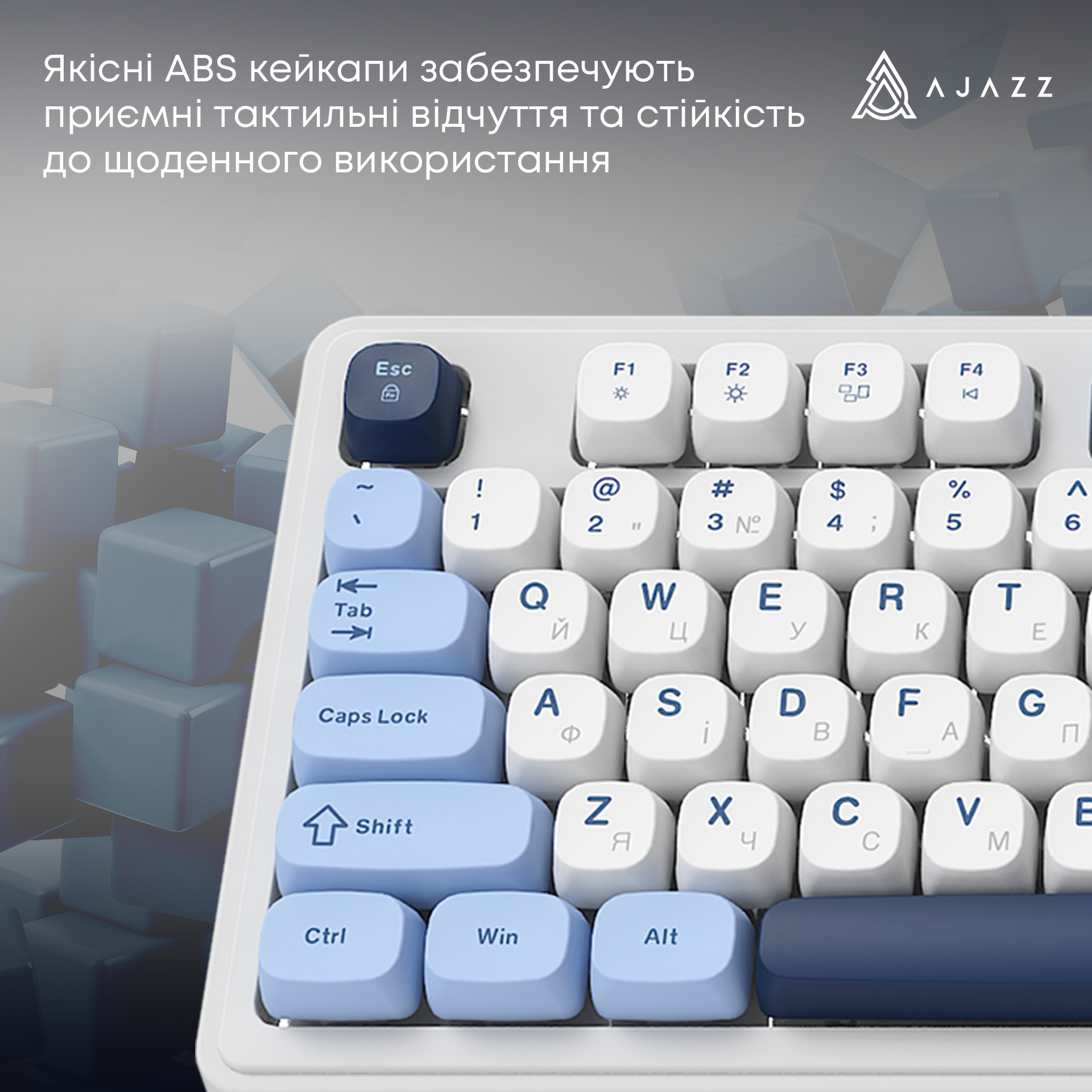 Игровая клавиатура Ajazz AF98 Plus Wireless Glacier Blue (AF98-PLUS-GB) фото11