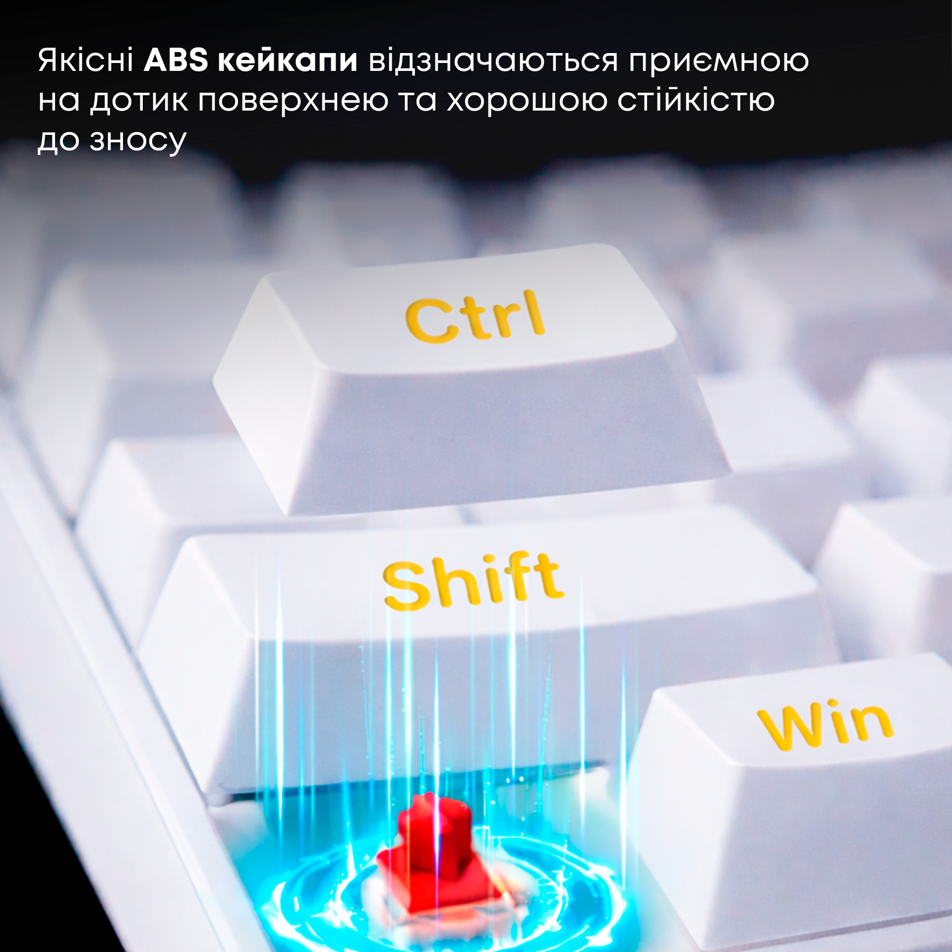 Ігрова клавіатура Ajazz NK68 Red Switches White (NK68-R-W) фото