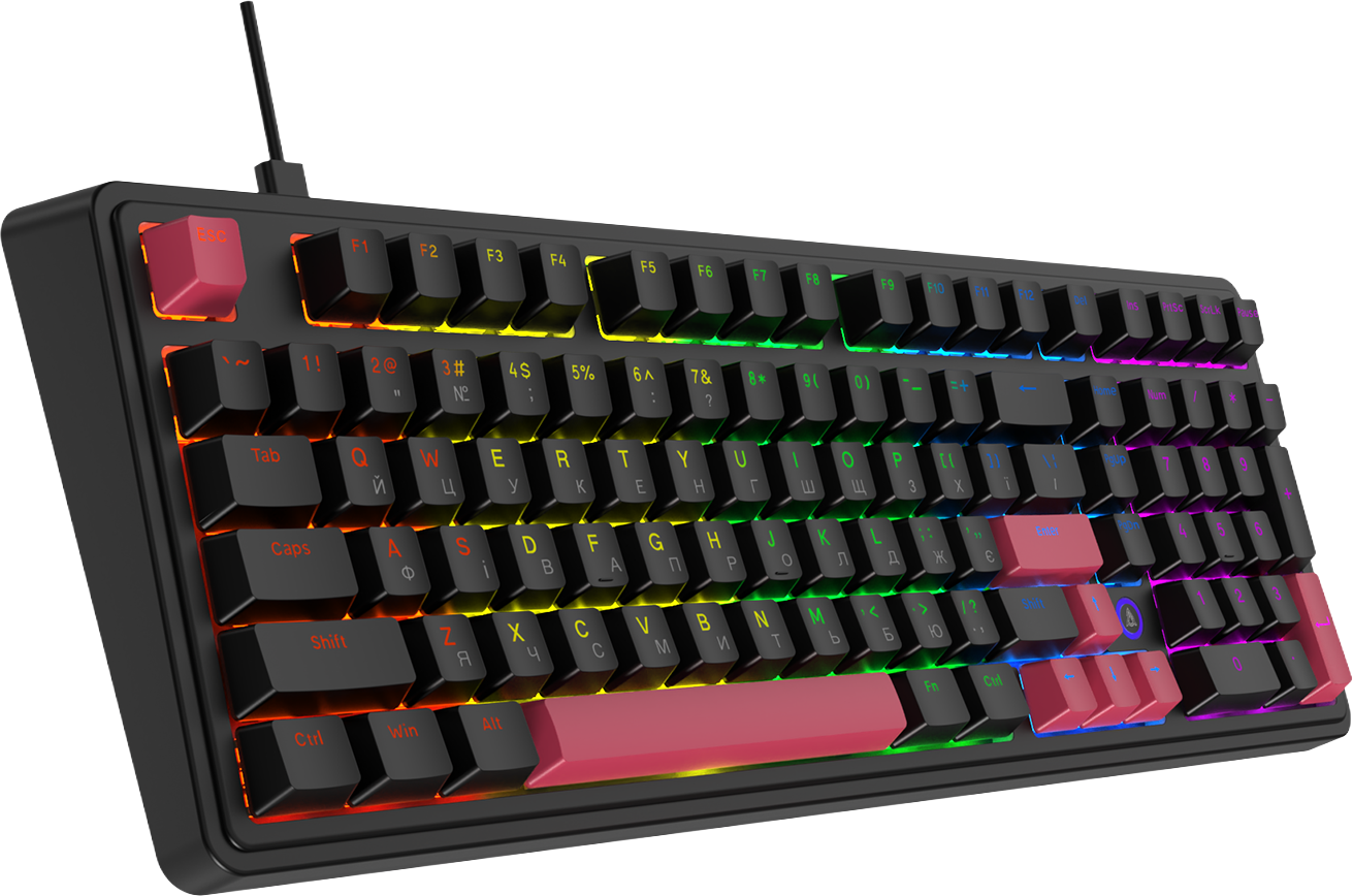 Игровая клавиатура Ajazz AK980 Red Switches Black-Red (AK980-R-BR) фото4