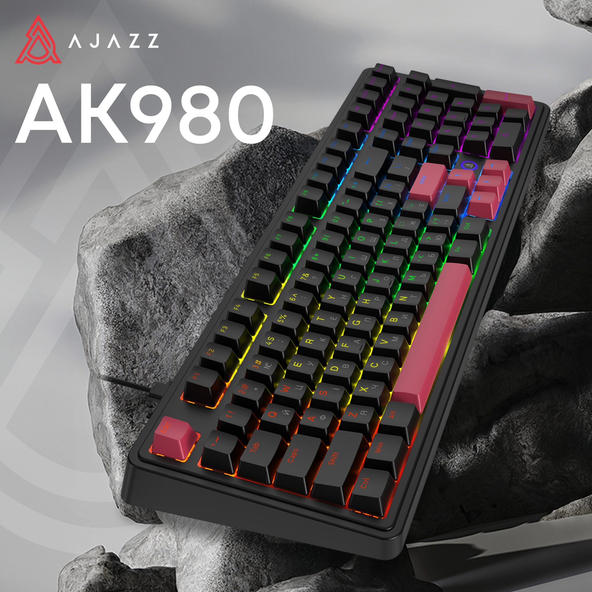 Игровая клавиатура Ajazz AK980 Red Switches Black-Red (AK980-R-BR) фото6