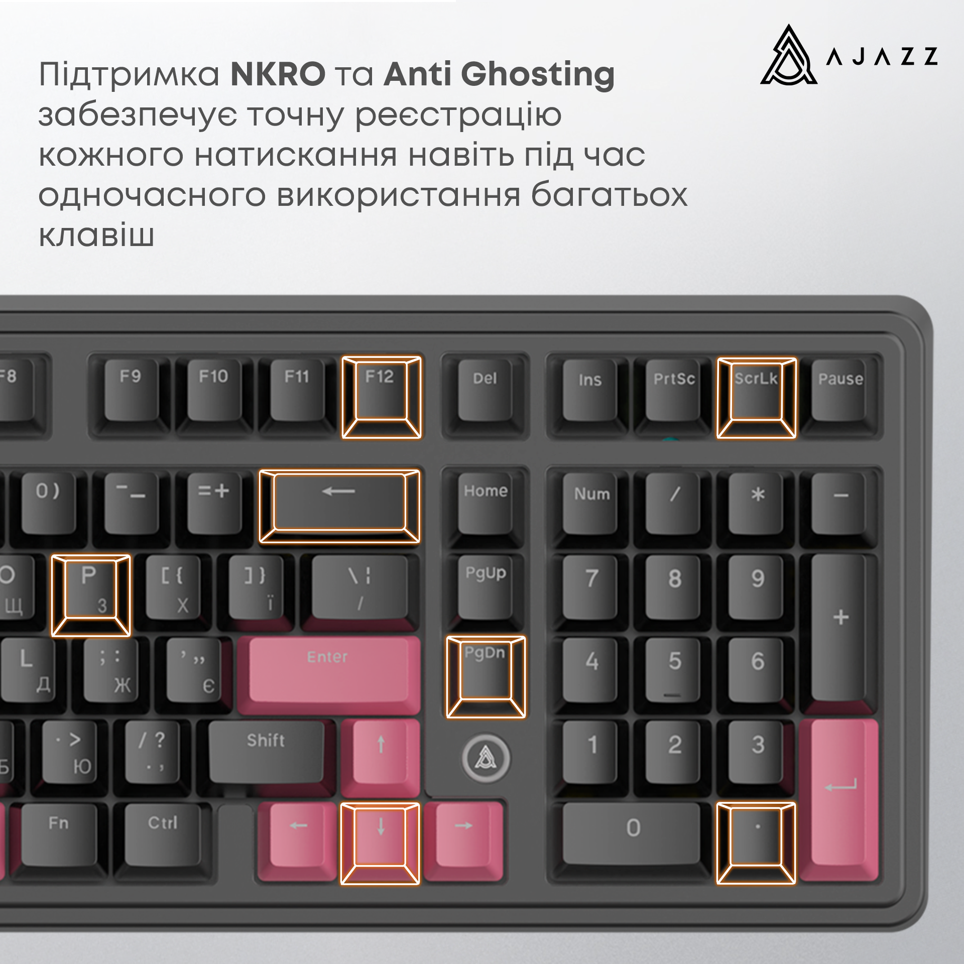 Игровая клавиатура Ajazz AK980 Red Switches Black-Red (AK980-R-BR) фото11