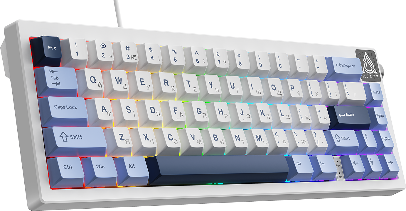 Игровая клавиатура Ajazz AK650 Sea Salt Switches Blue-White-Blue (AK650-SS-BWB) фото2