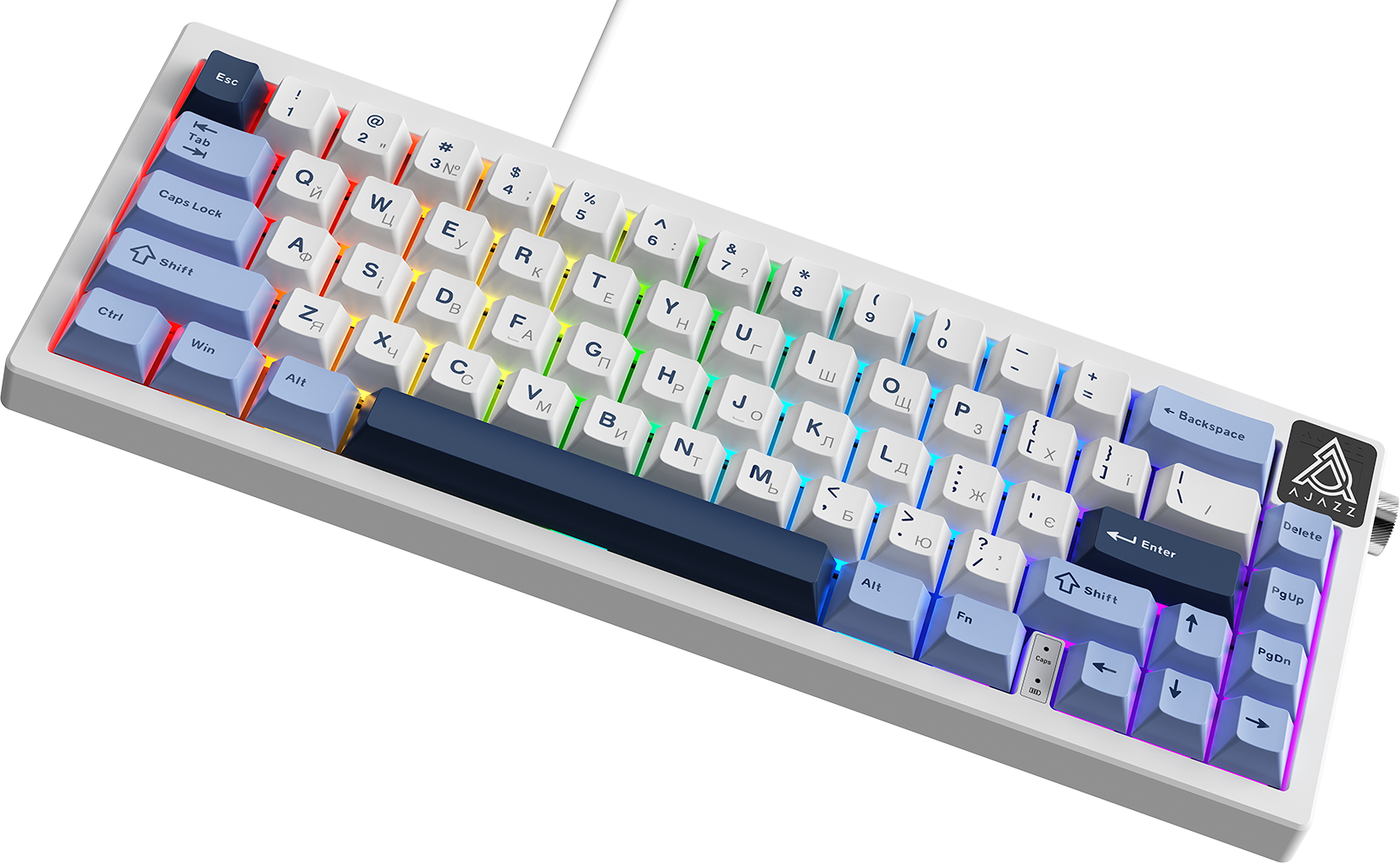 Игровая клавиатура Ajazz AK650 Sea Salt Switches Blue-White-Blue (AK650-SS-BWB) фото3