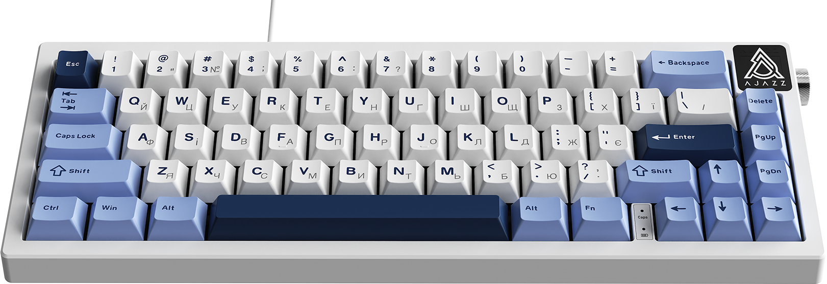 Игровая клавиатура Ajazz AK650 Sea Salt Switches Blue-White-Blue (AK650-SS-BWB) фото4