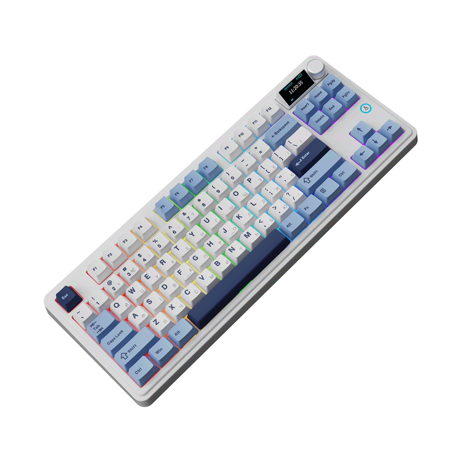 Игровая клавиатура AK870 Plus Murad Switches Wireless RGB Blue-White-Dark Blue (AK870-MU-BWD) фото2