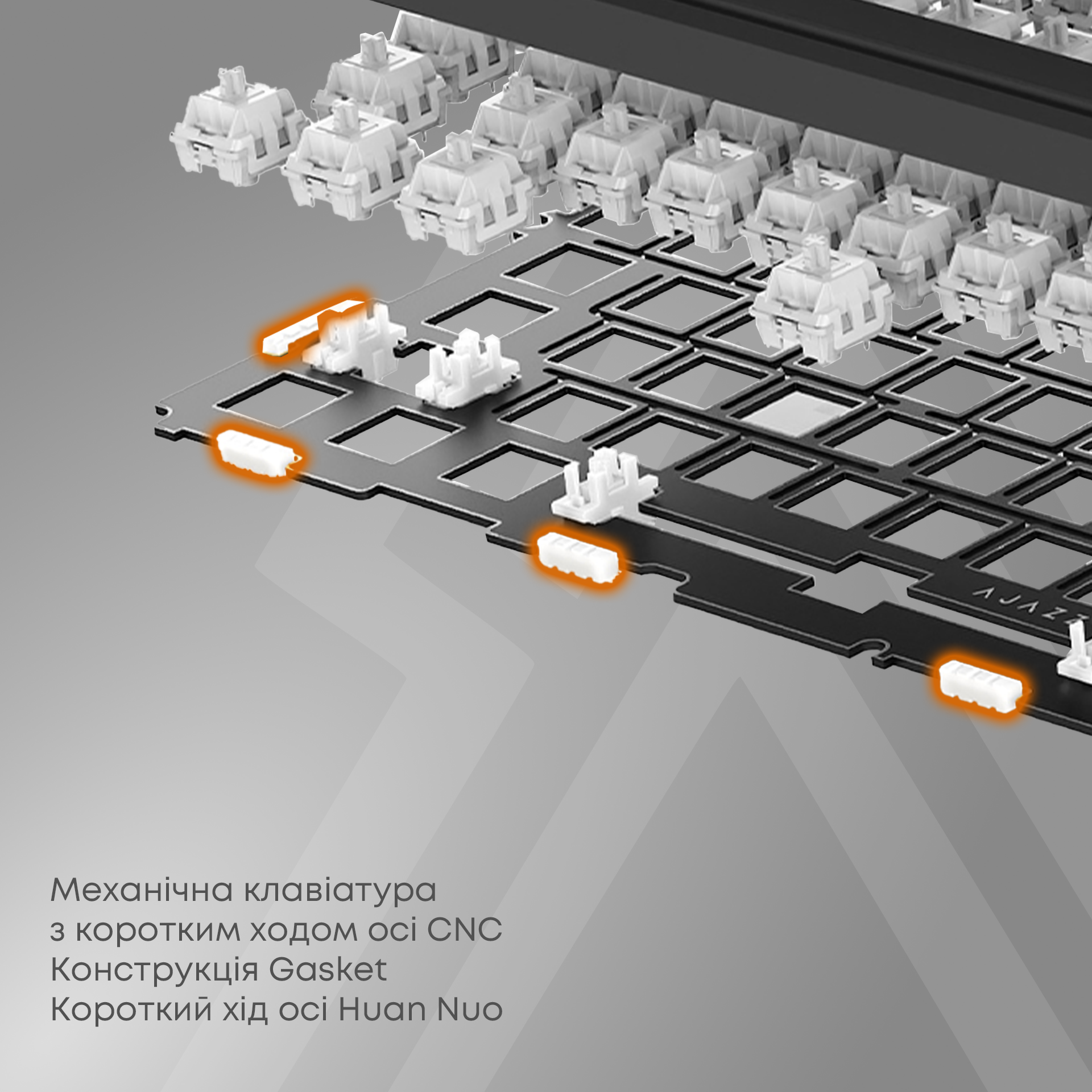 Игровая клавиатура AKP815 Red Switches RGB White-Blue-Orange (AKP815-R-WBO) фото