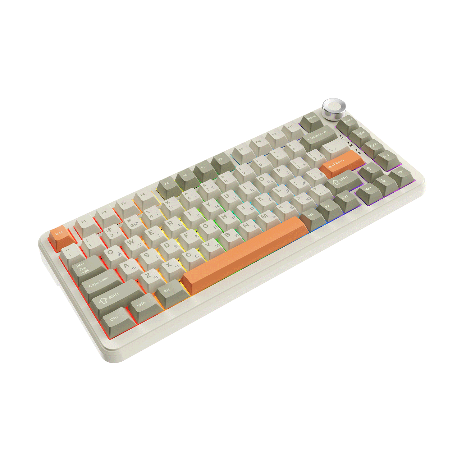 Игровая клавиатура Ajazz AK820 Max Flying Fish Switches Wireless Retro Colour (AK820MAX-FF-R) фото