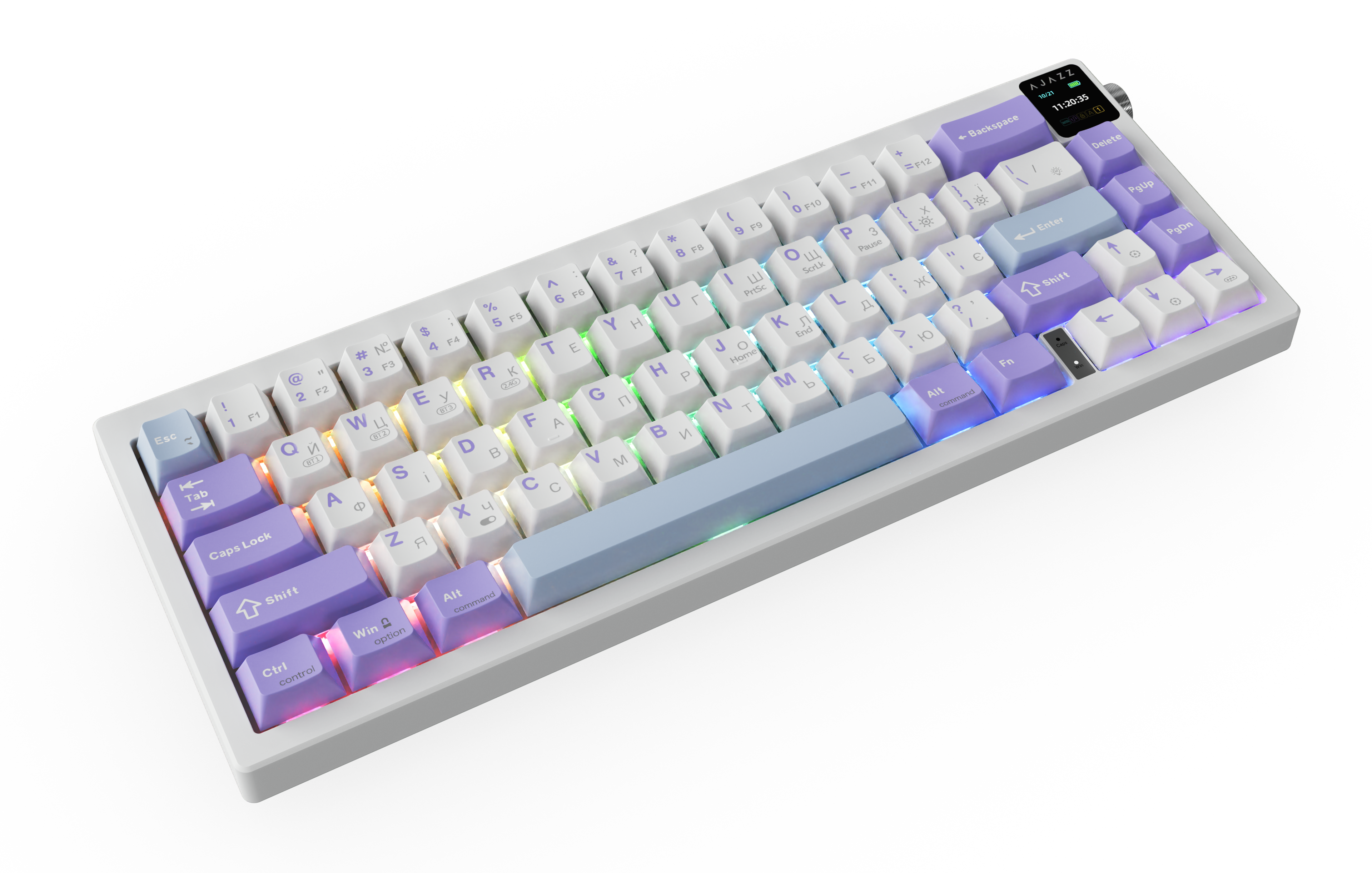 Игровая клавиатура Ajazz AK650 Flying Fish Switches Wireless RGB Purple (AK650-FF-PWB) фото