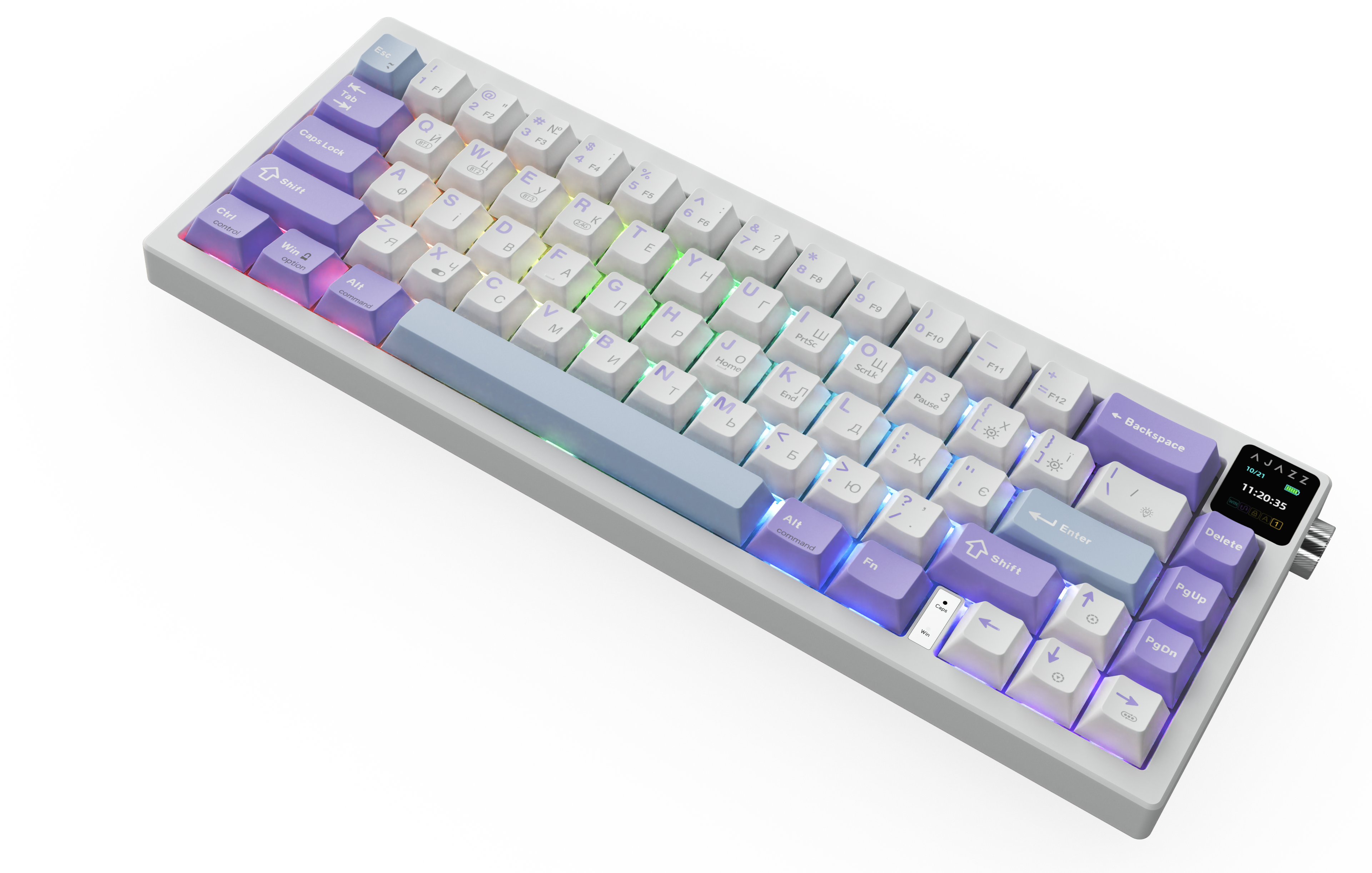 Игровая клавиатура Ajazz AK650 Flying Fish Switches Wireless RGB Purple (AK650-FF-PWB) фото