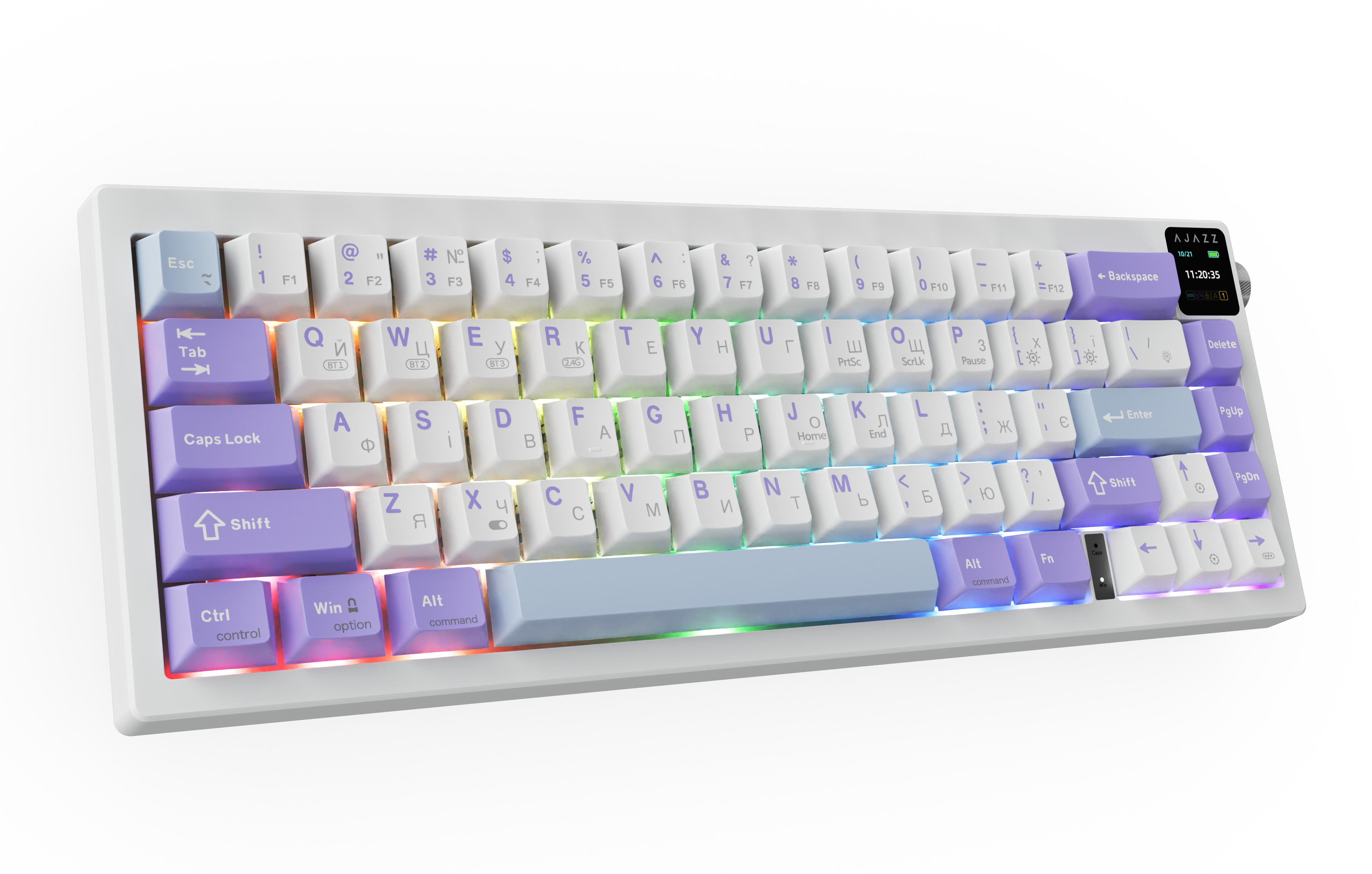 Игровая клавиатура Ajazz AK650 Flying Fish Switches Wireless RGB Purple (AK650-FF-PWB) фото