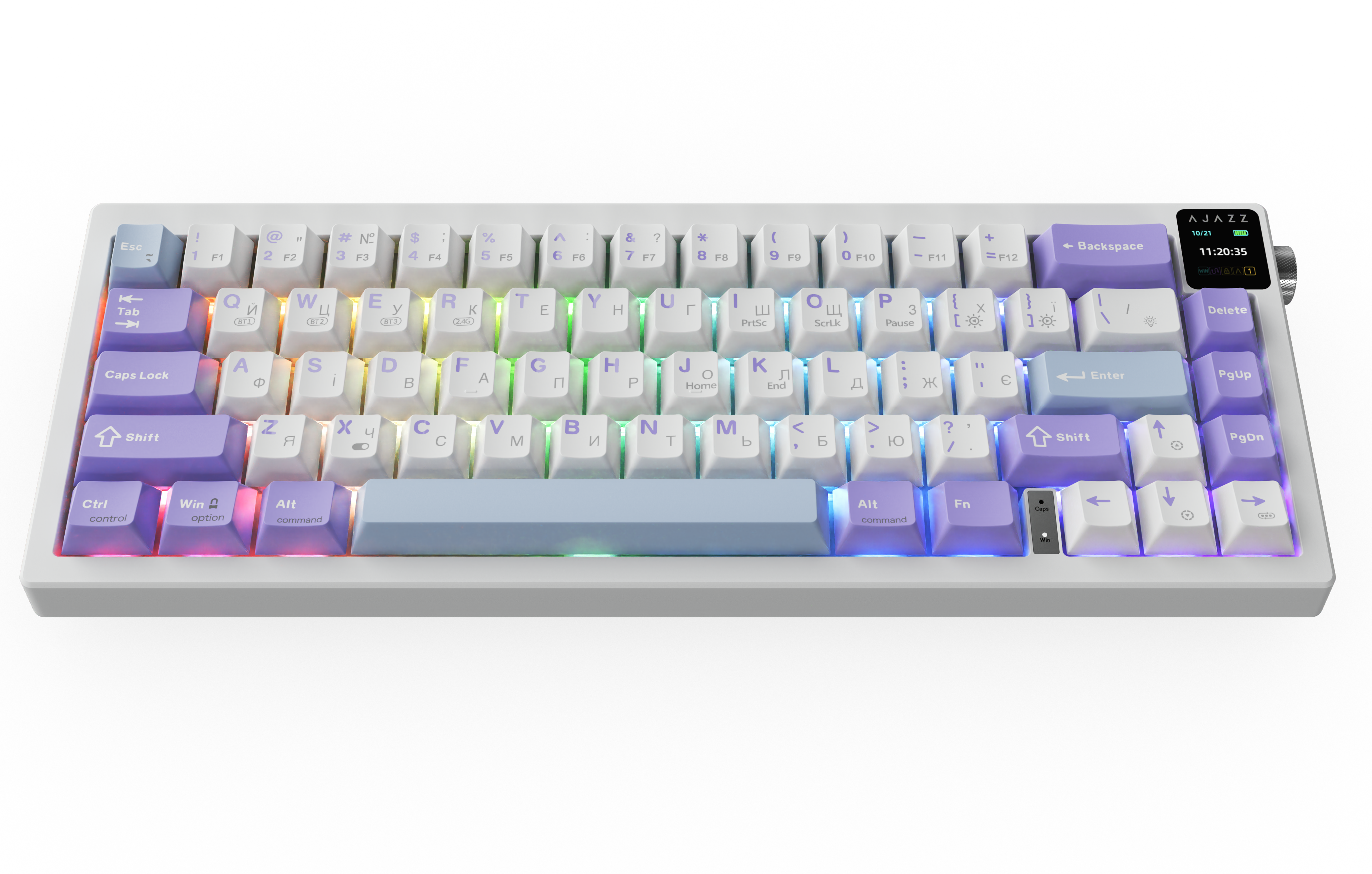 Игровая клавиатура Ajazz AK650 Flying Fish Switches Wireless RGB Purple (AK650-FF-PWB) фото