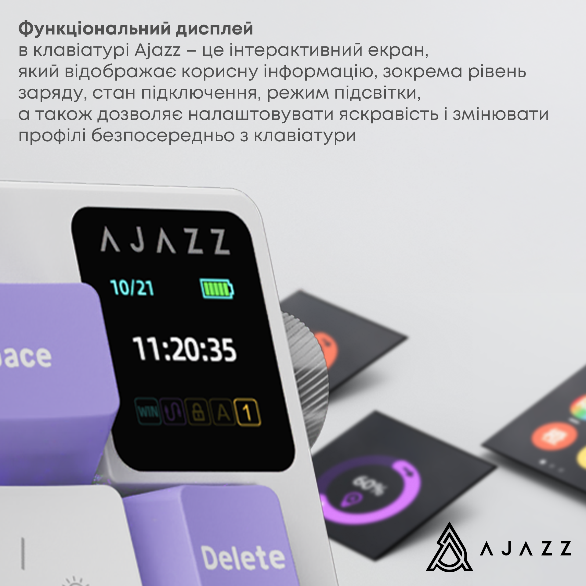 Игровая клавиатура Ajazz AK650 Flying Fish Switches Wireless RGB Purple (AK650-FF-PWB) фото