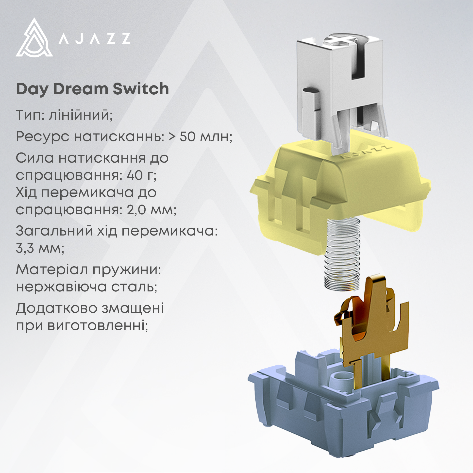 Игровая клавиатура Ajazz AK650 Day Dream Switches Gradient Black-Grey (AK650-DD-BG) фото