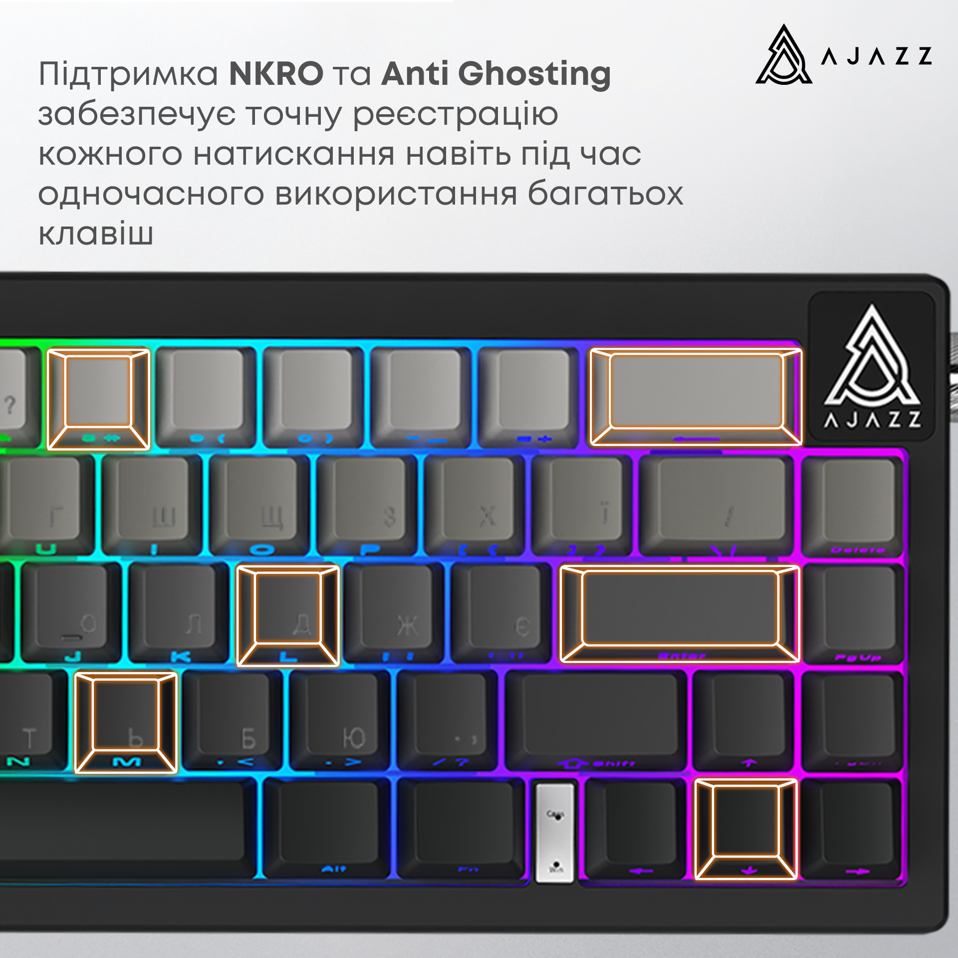 Игровая клавиатура Ajazz AK650 Day Dream Switches Gradient Black-Grey (AK650-DD-BG) фото