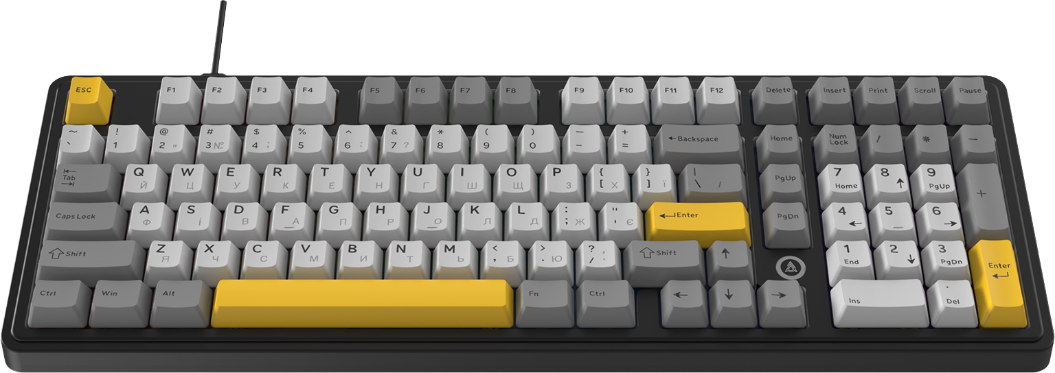 Ігрова клавіатура Ajazz AK980 Max Magnetic Switches Black-Grey-Yellow (AK980-MAX-M-BGY) фото2