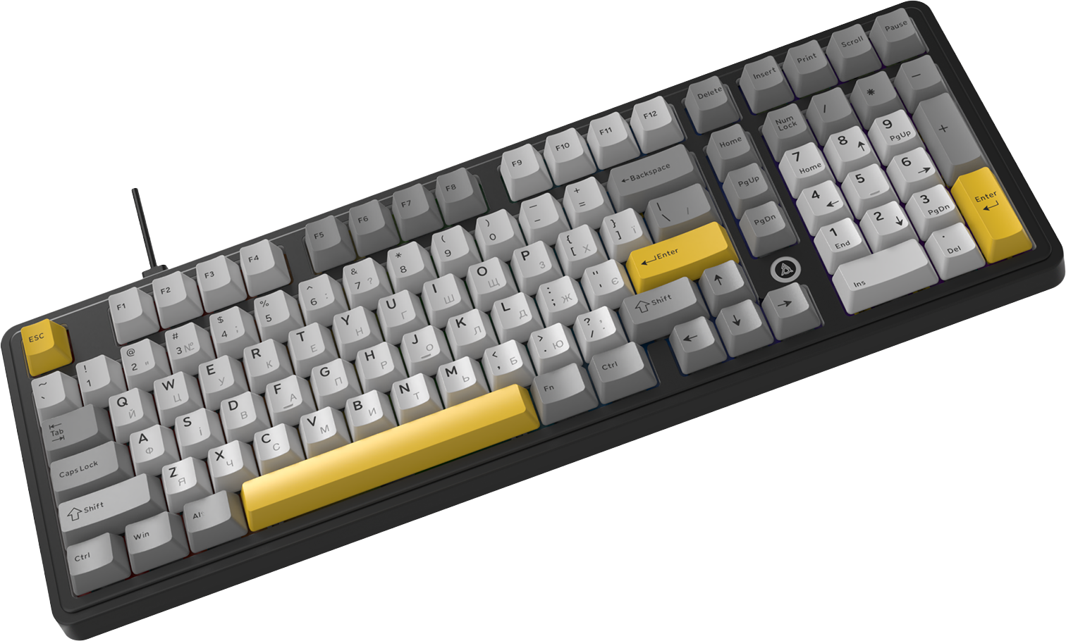 Ігрова клавіатура Ajazz AK980 Max Magnetic Switches Black-Grey-Yellow (AK980-MAX-M-BGY) фото4