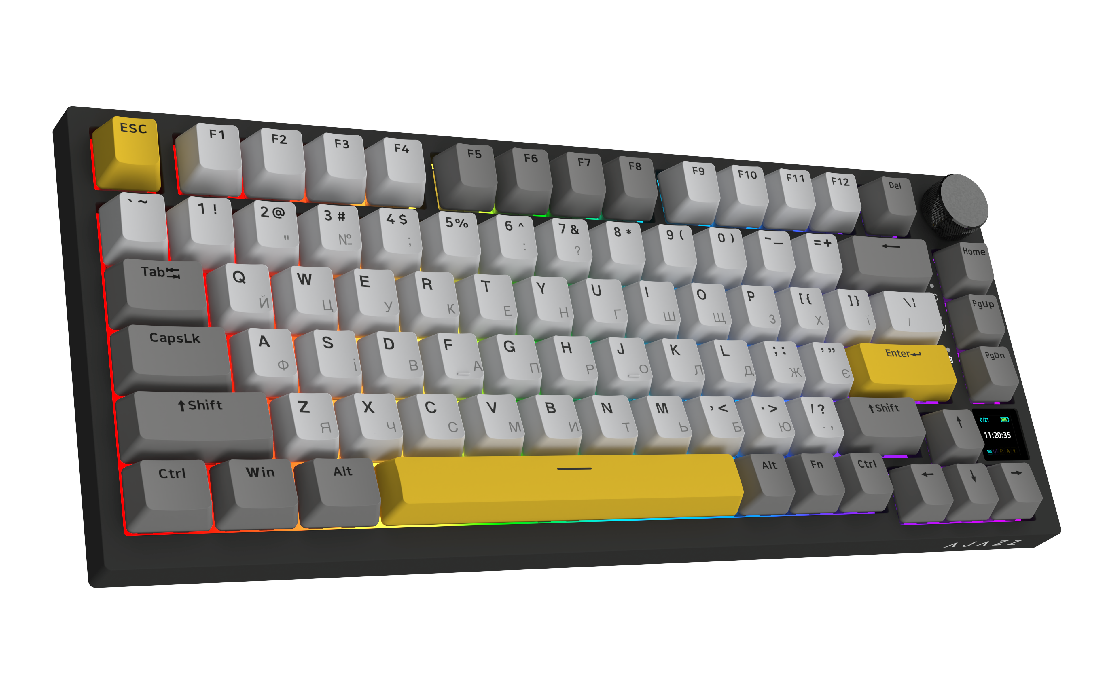 Игровая клавиатура Ajazz AK820 Pro Flying Fish Switches Wireless RGB Black (AK820PRO-FF-BGY) фото