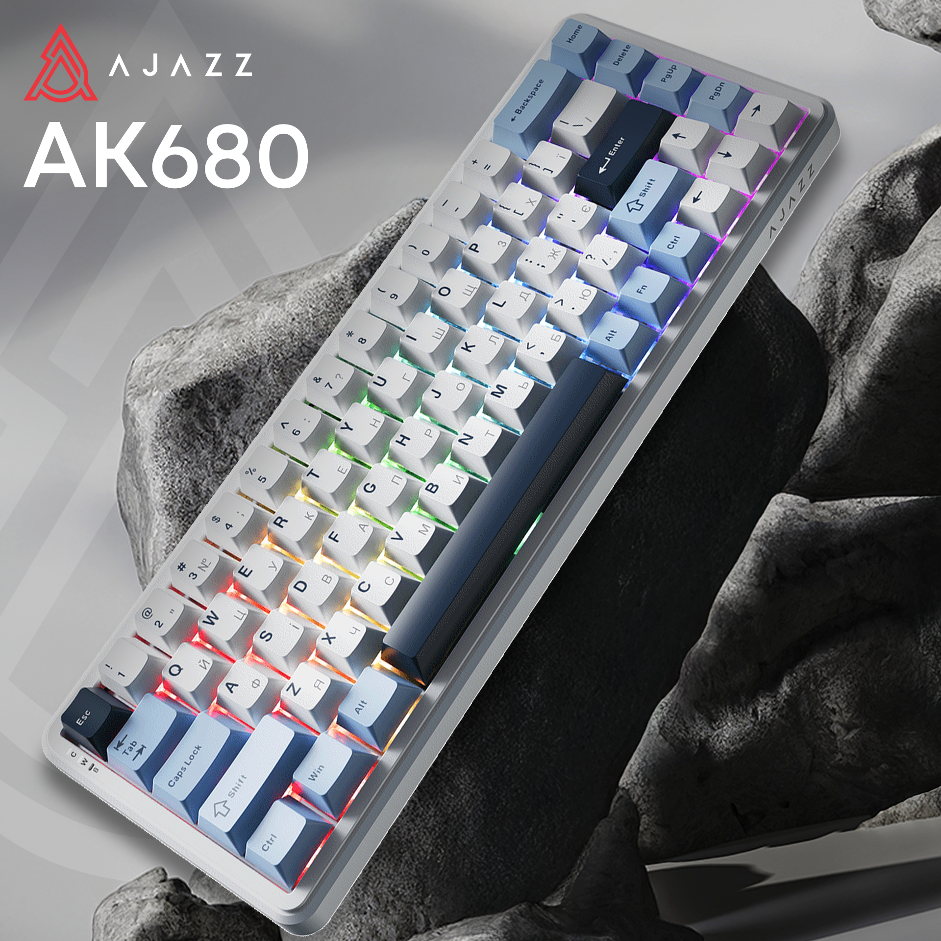 Игровая клавиатура Ajazz AK680 Max Magnetic Switches White (AK680-M-BWD-A) фото3
