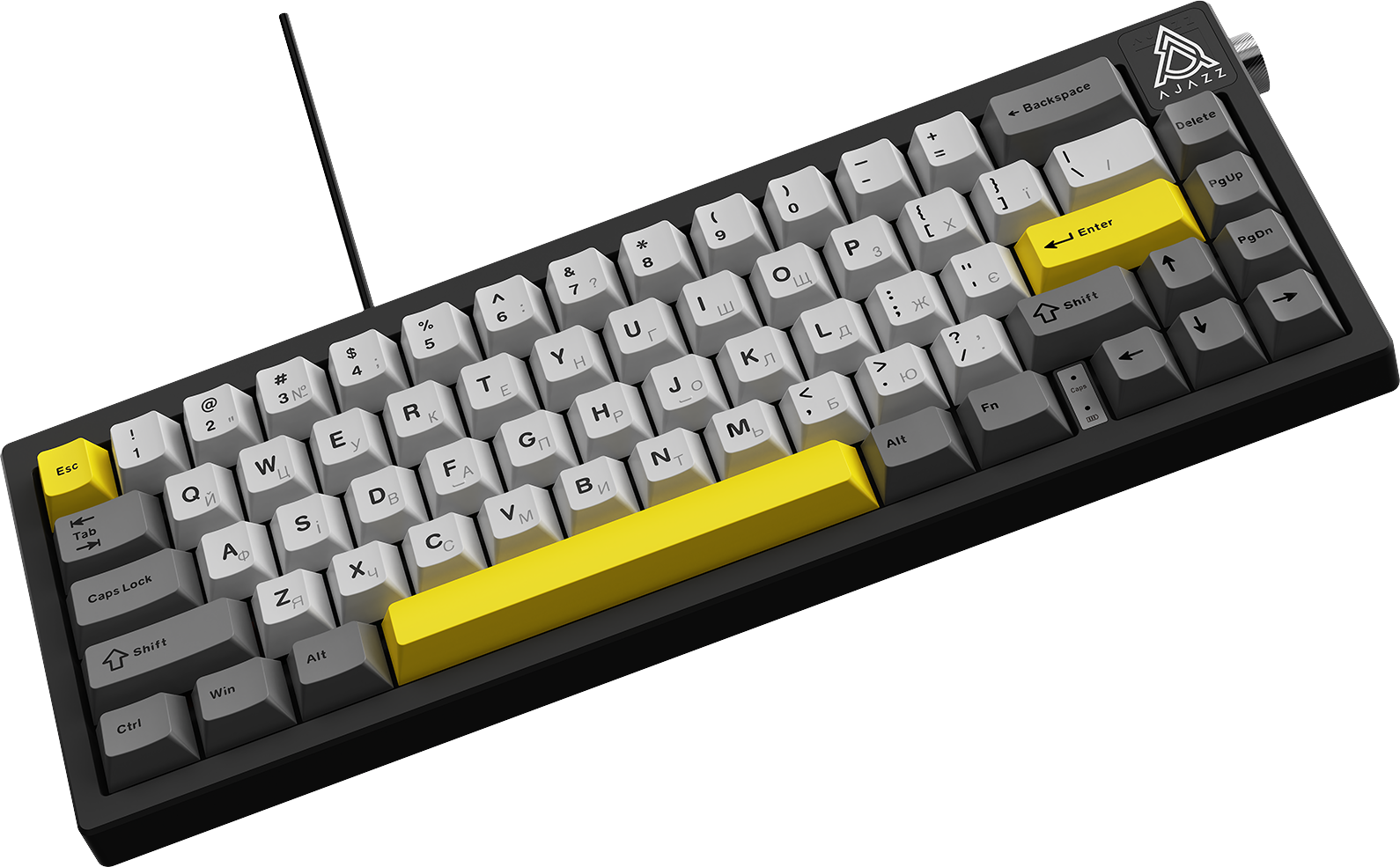 Игровая клавиатура Ajazz AK650 Moon Yellow Switches Grey-White-Yellow (AK650-MY-GWY) фото5