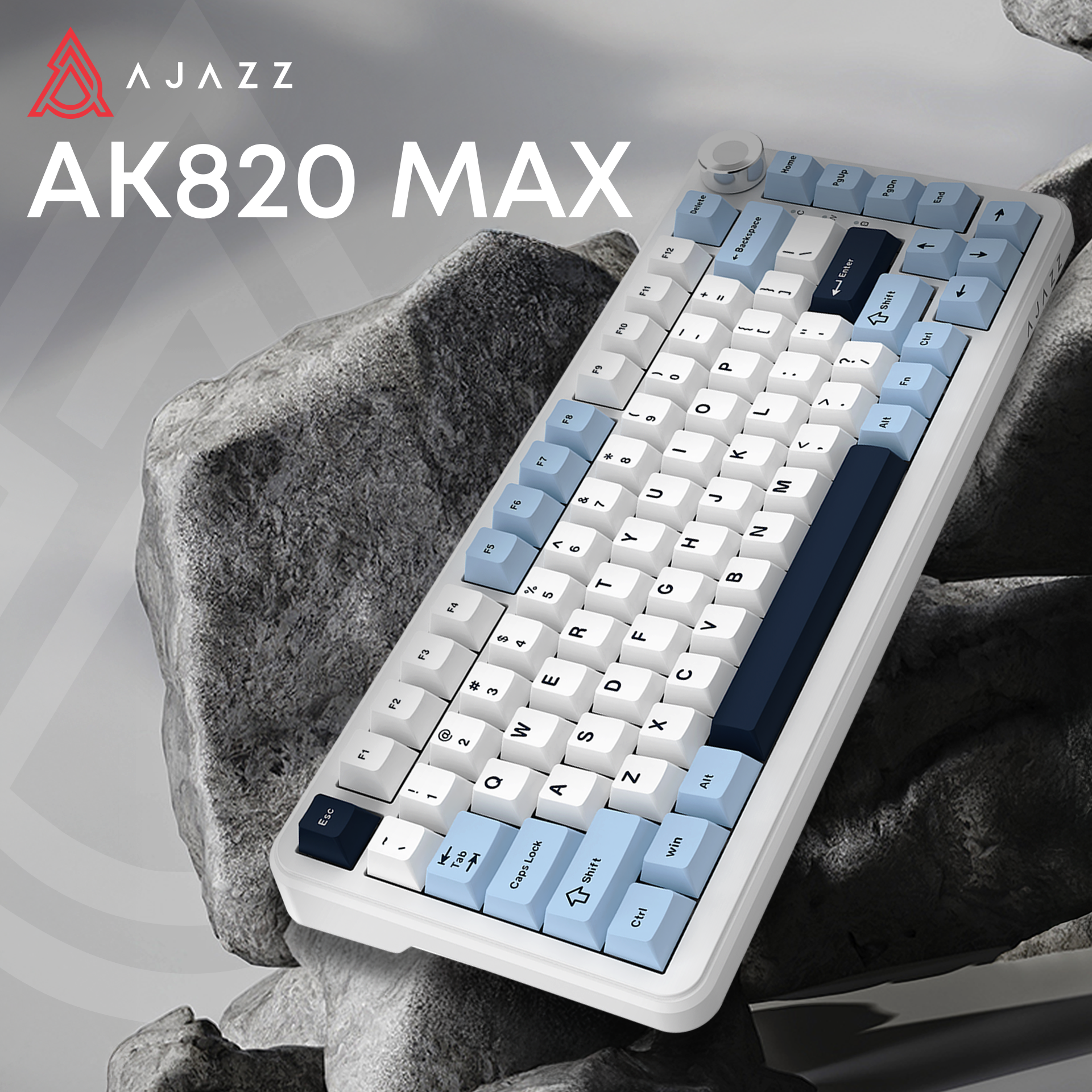 Игровая клавиатура Ajazz AK820 Max Plus Day Dream Switches Wireless White (AK820MAX-DD-BWD) фото