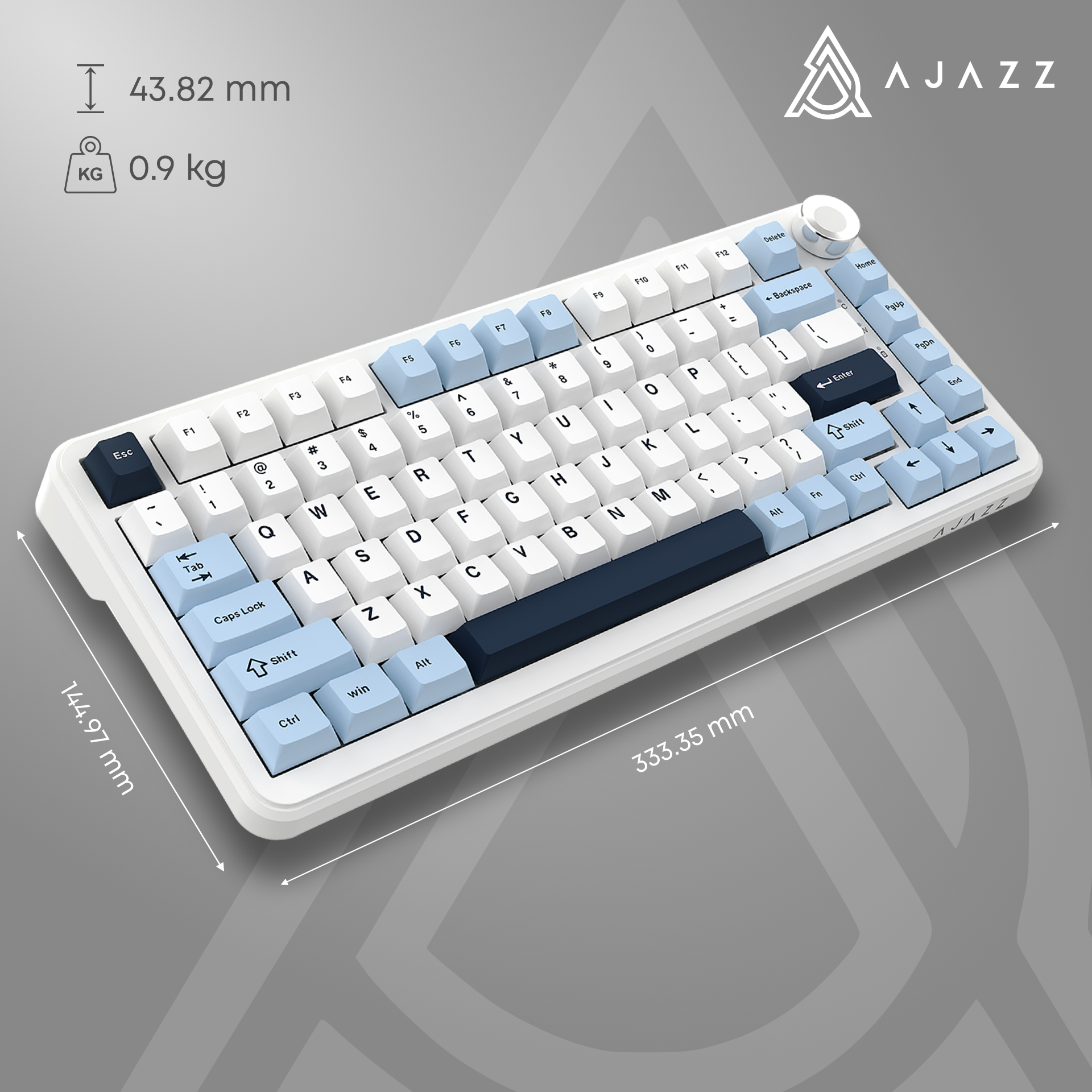 Игровая клавиатура Ajazz AK820 Max Plus Day Dream Switches Wireless White (AK820MAX-DD-BWD) фото
