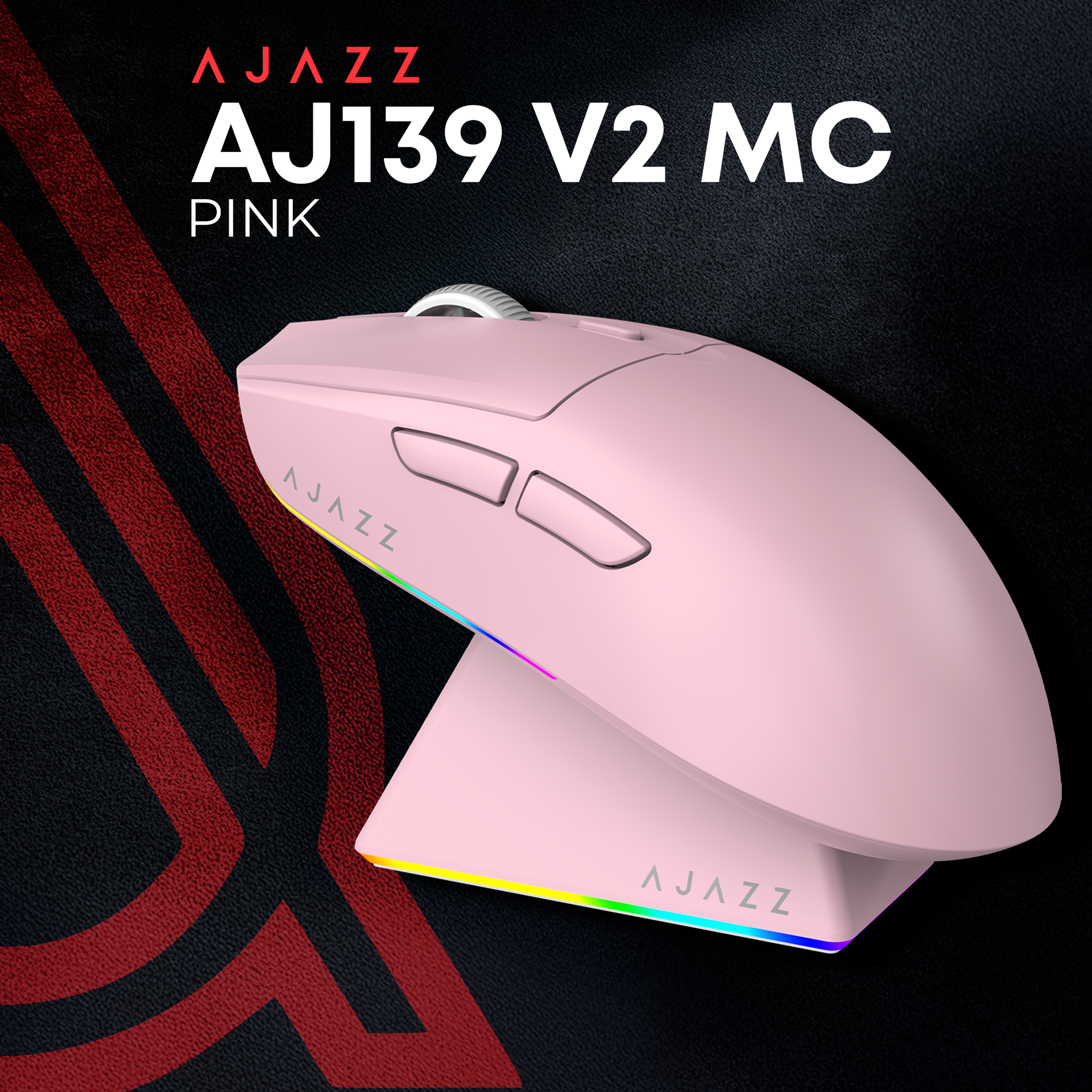 Ігрова миша Ajazz AJ139 V2 MC Wireless Pink (AJ139-V2-MC-Pink) фото2