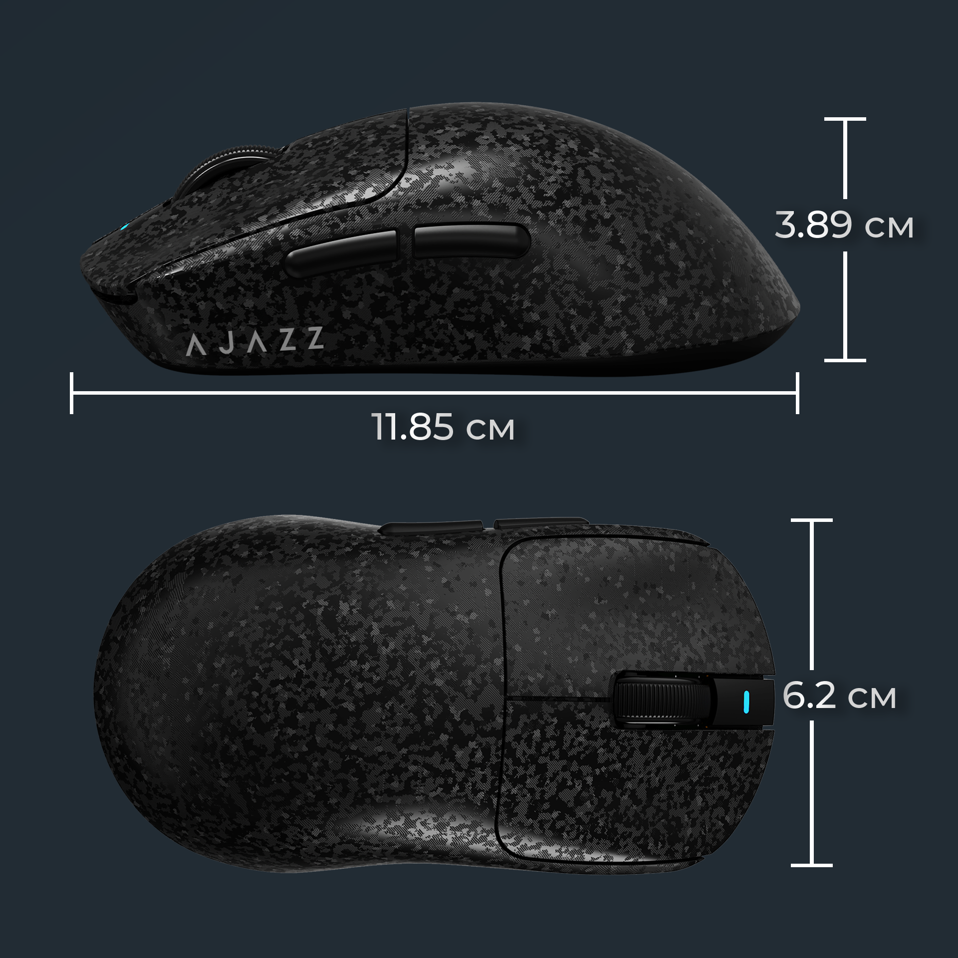 Ігрова миша Ajazz AJ199 Max Wireless Carbon fiber Black (AJ199-MAX-B) фото