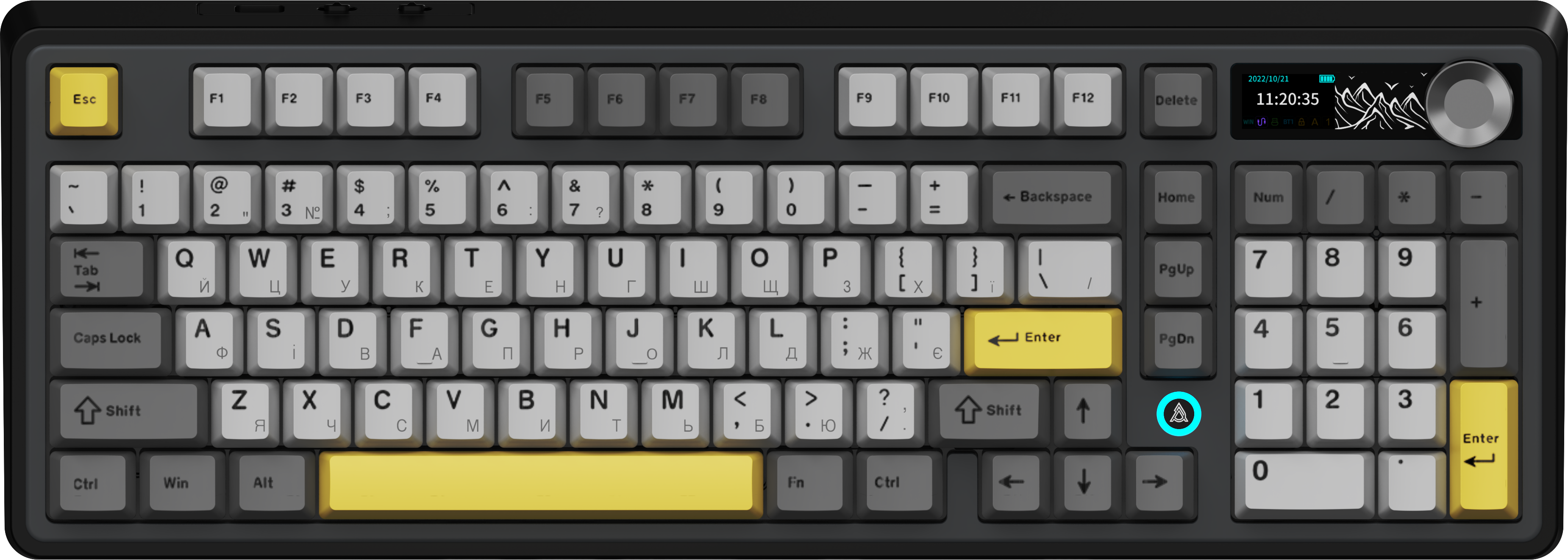 Игровая клавиатура Ajazz AK980 V2 Maillard Switches Wireless Black (AK980-V2-M-BGY) фото