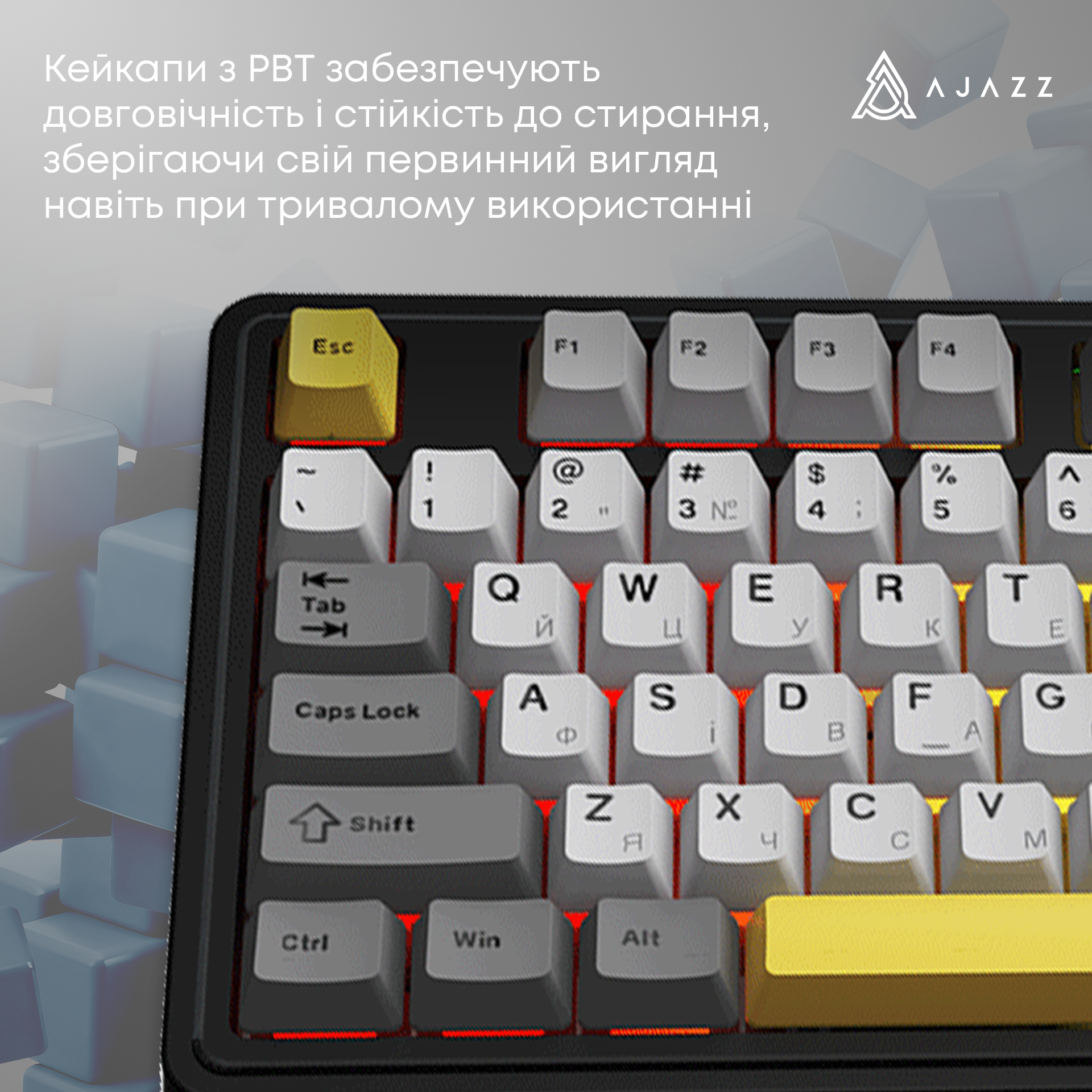 Игровая клавиатура Ajazz AK980 V2 Maillard Switches Wireless Black (AK980-V2-M-BGY) фото